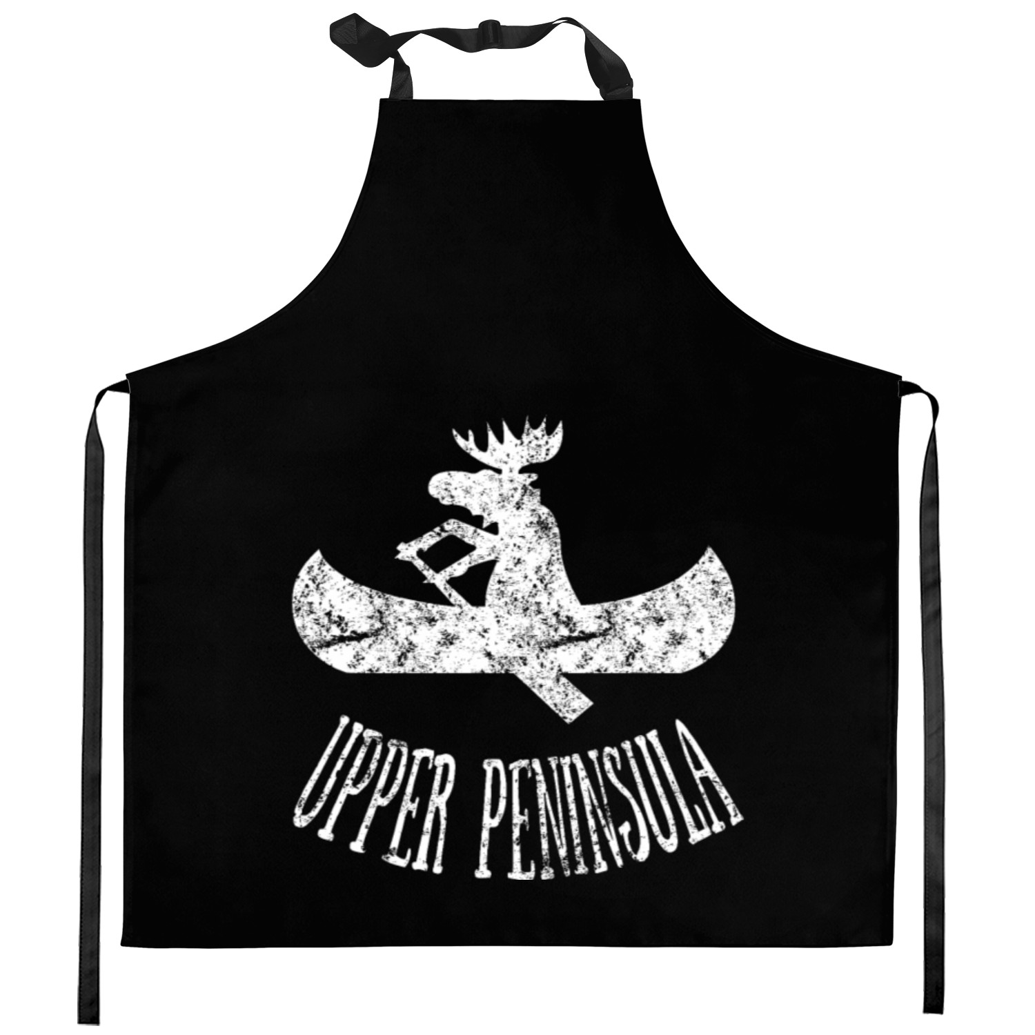 Yooper Moose Upper Peninsula Moose Canoe Kitchen Aprons