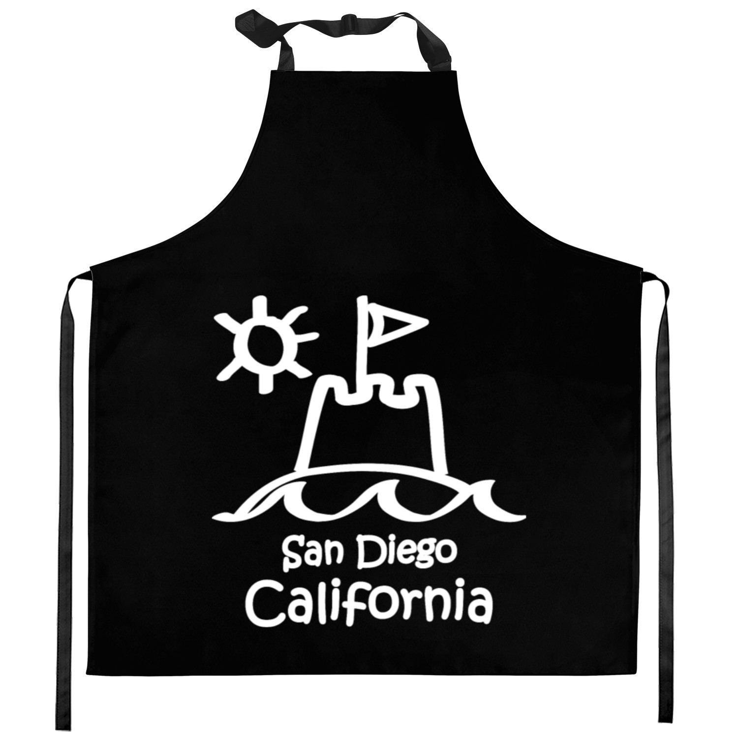 San Diego California Sandcastle Souvenirs Gifts Kitchen Aprons