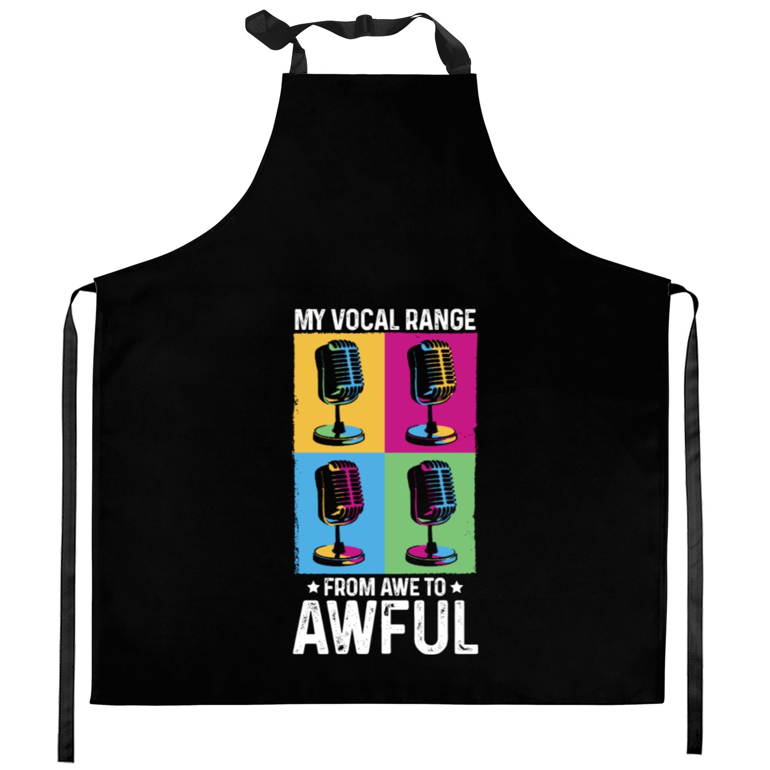 My Vocal Range From Awe to Awful Off-tune Singer Kitchen Aprons