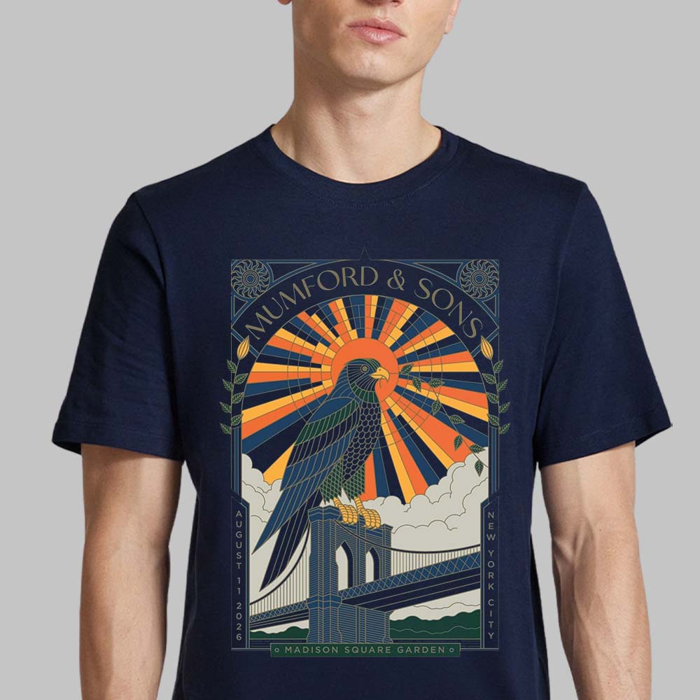 Mumford And Sons Merch New York City 2026 Night 1 At MSG Madison Square Garden T-Shirt Fan Gear