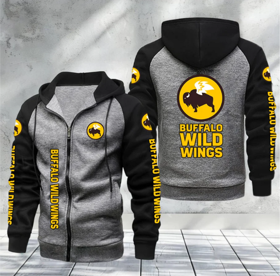 Buffalo Wild Wings Raglan Full Zip Hoodies