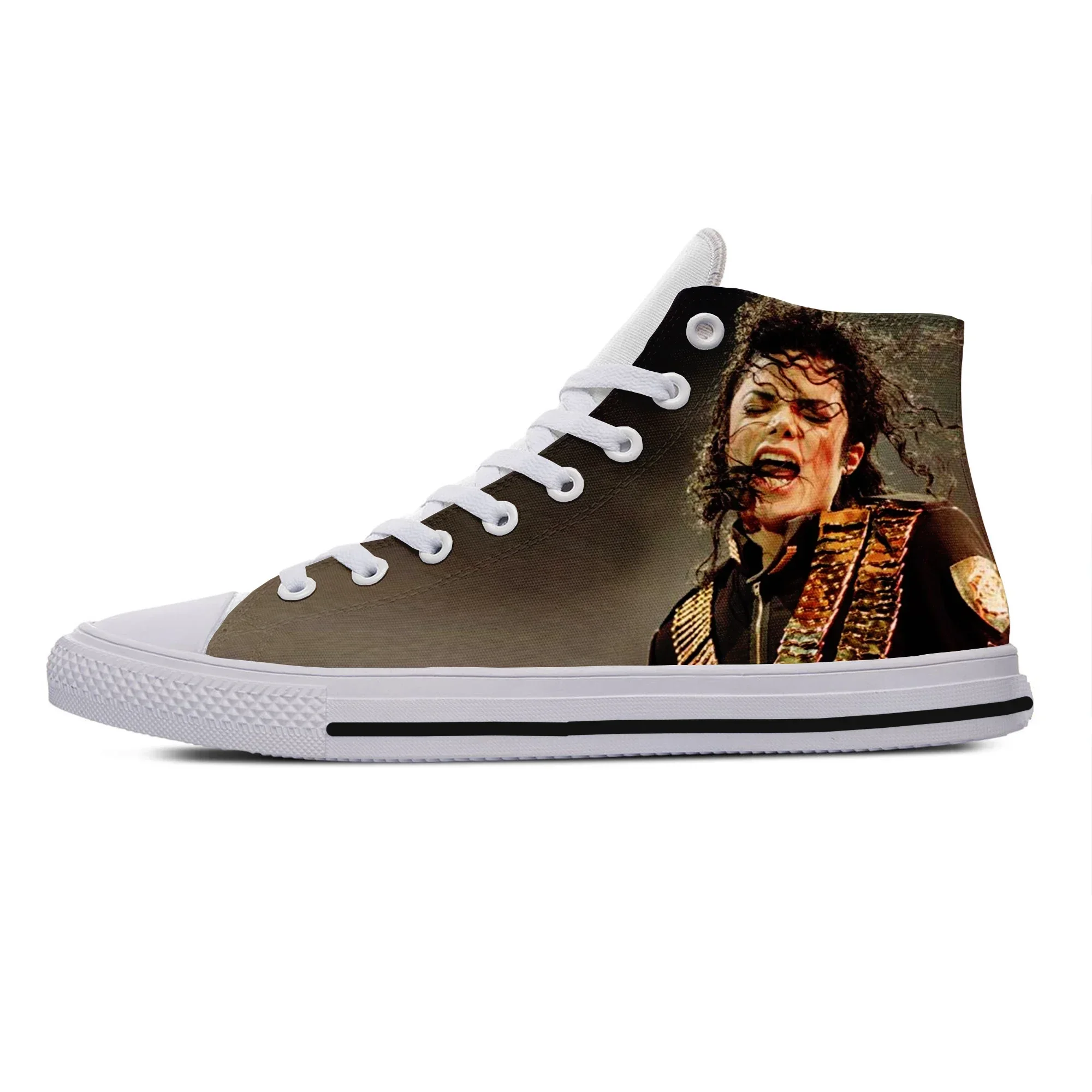 Michael Joseph Jackson Inspired Men's High Top Sneakers Classic Casual Board Shoes