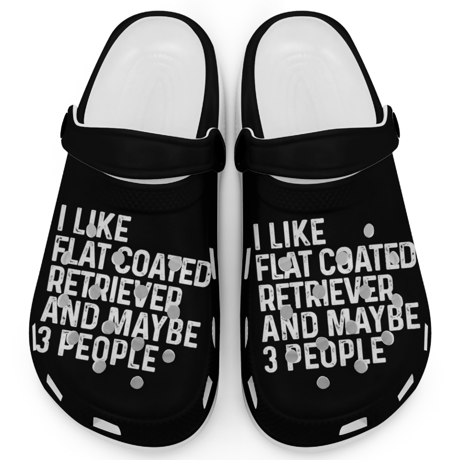 I Like Flat Coated Retriever And Maybe 3 People Clogs