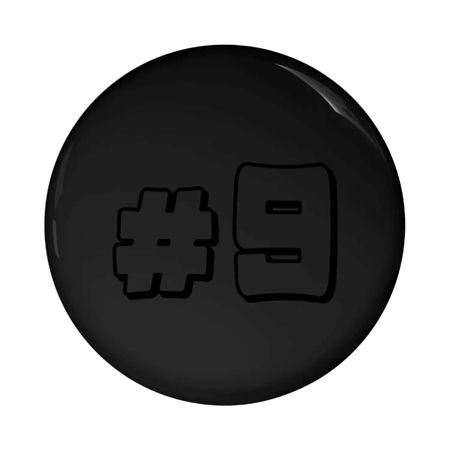 Costumise Hashtag number 9 for you Pin Buttons
