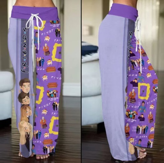 FRIENDS 3D All Over Printed High - Leg Trousers
