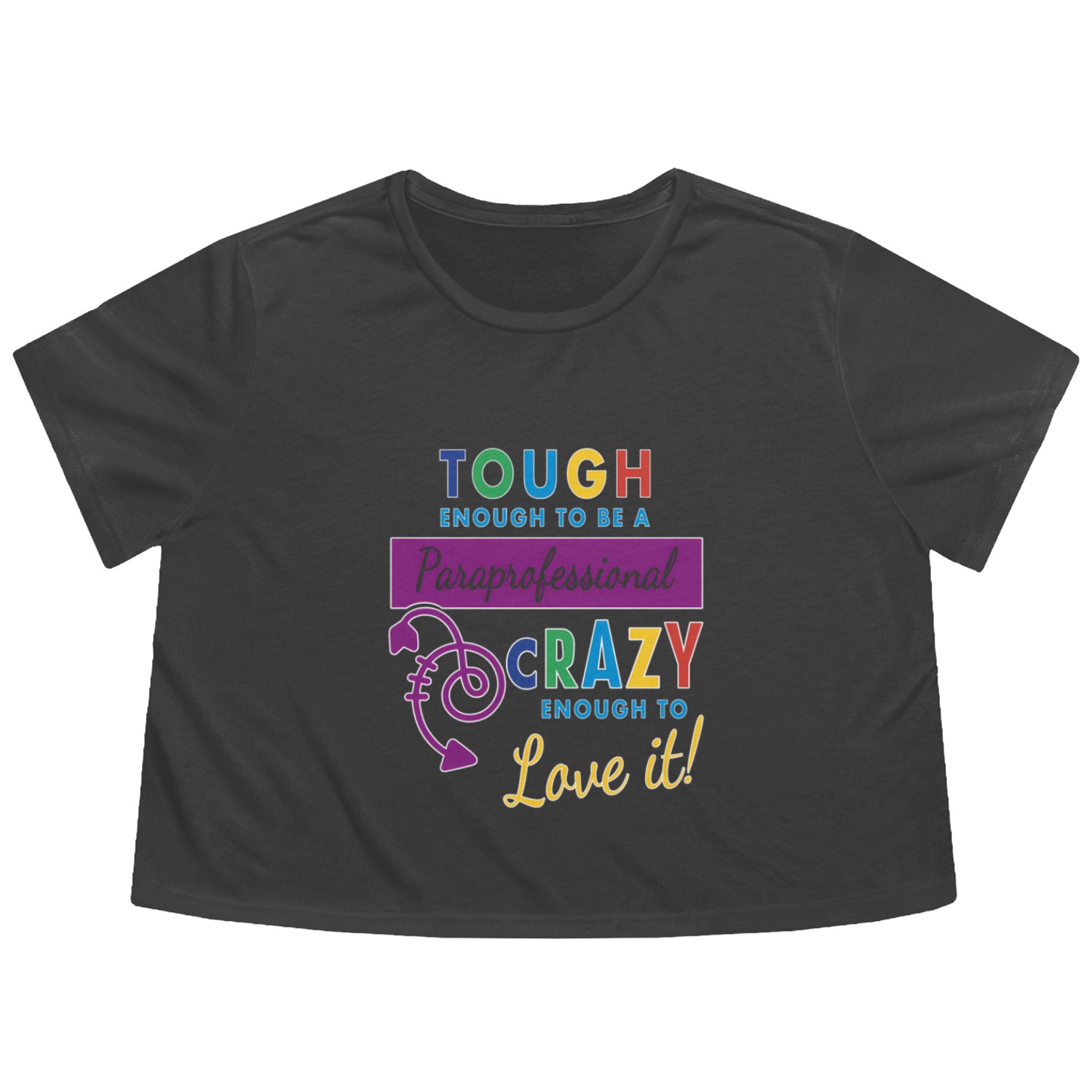 Teacher Assistant For Paraprofessional Flowy Cropped Tees