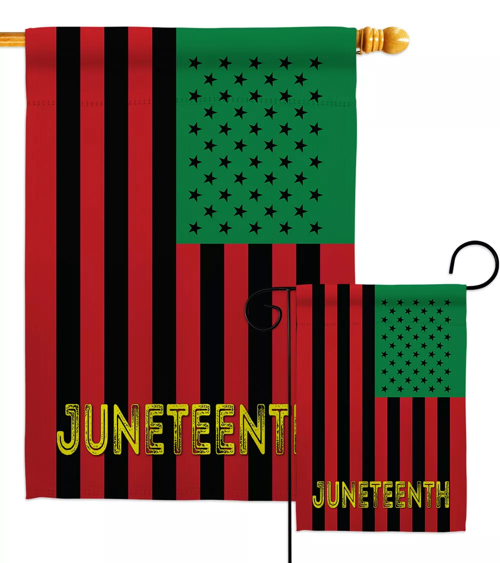Juneteenth American Flag Afro Black Lives Matter House Yard Banner