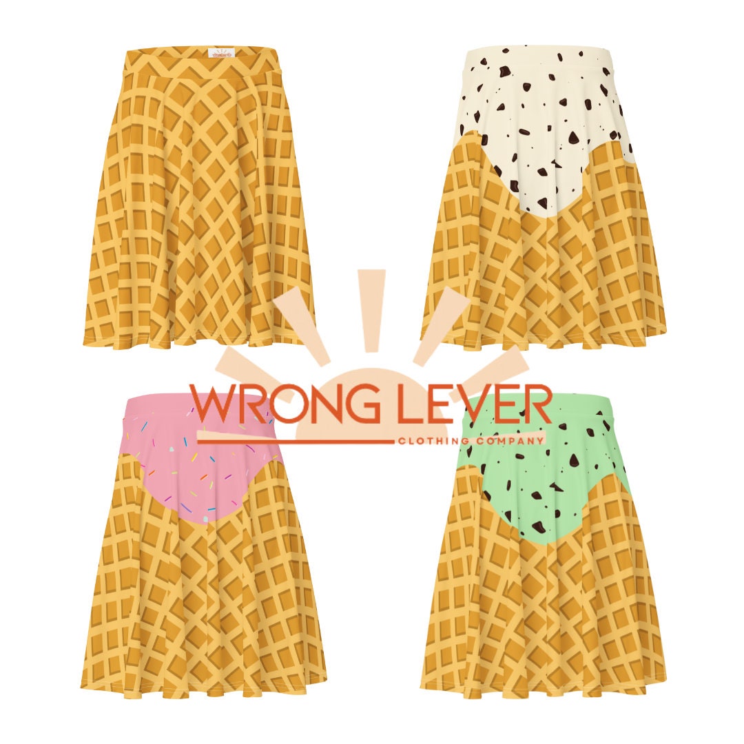 Ice Cream Drip Skater Skirt