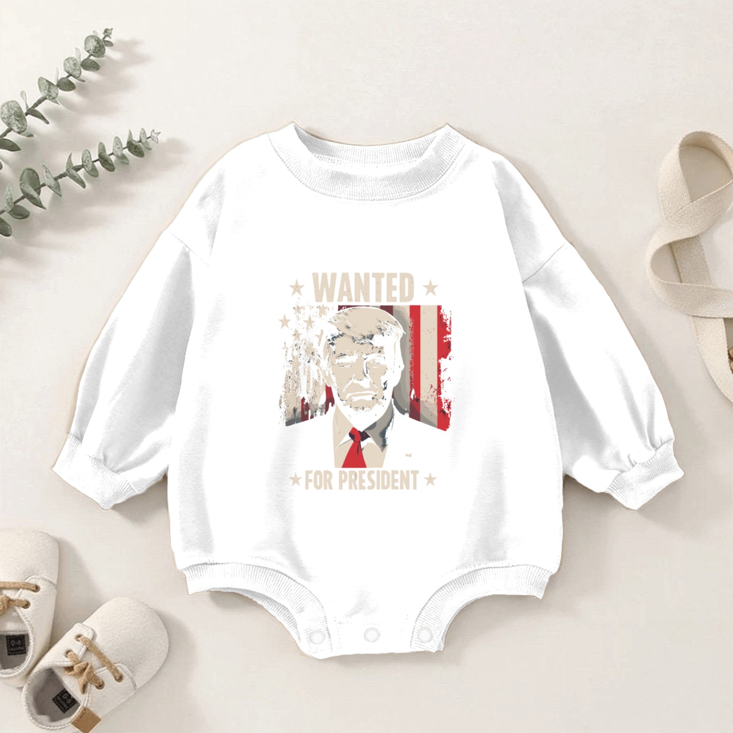 Donald Trump President Elections 2024 Retro Baby Romper Sweatshirts