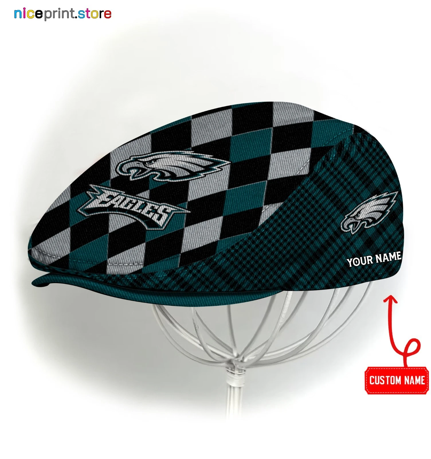 Philadelphia Team Eagles Jeff Cap football Beret Hat Eagles Flat Cap football Golf Cap