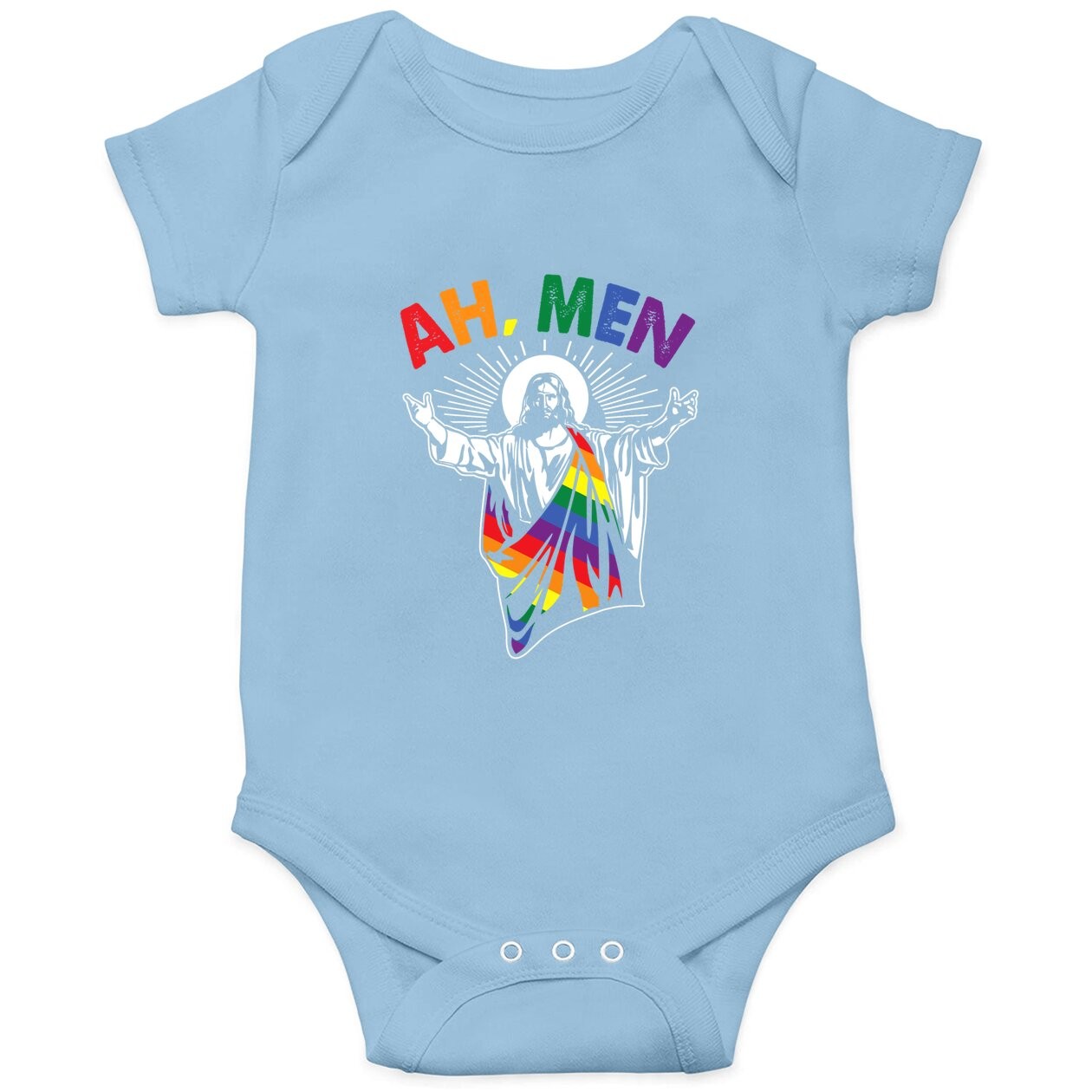 Ah Gay Jesus Christian Baby Bodysuit