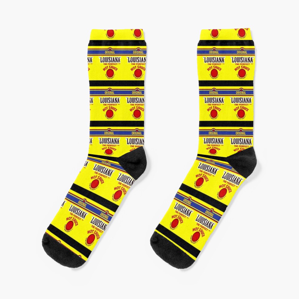 Louisiana Hot Sauce Graphic Gift Halloween Day, Thanksgiving, Christmas Day Socks