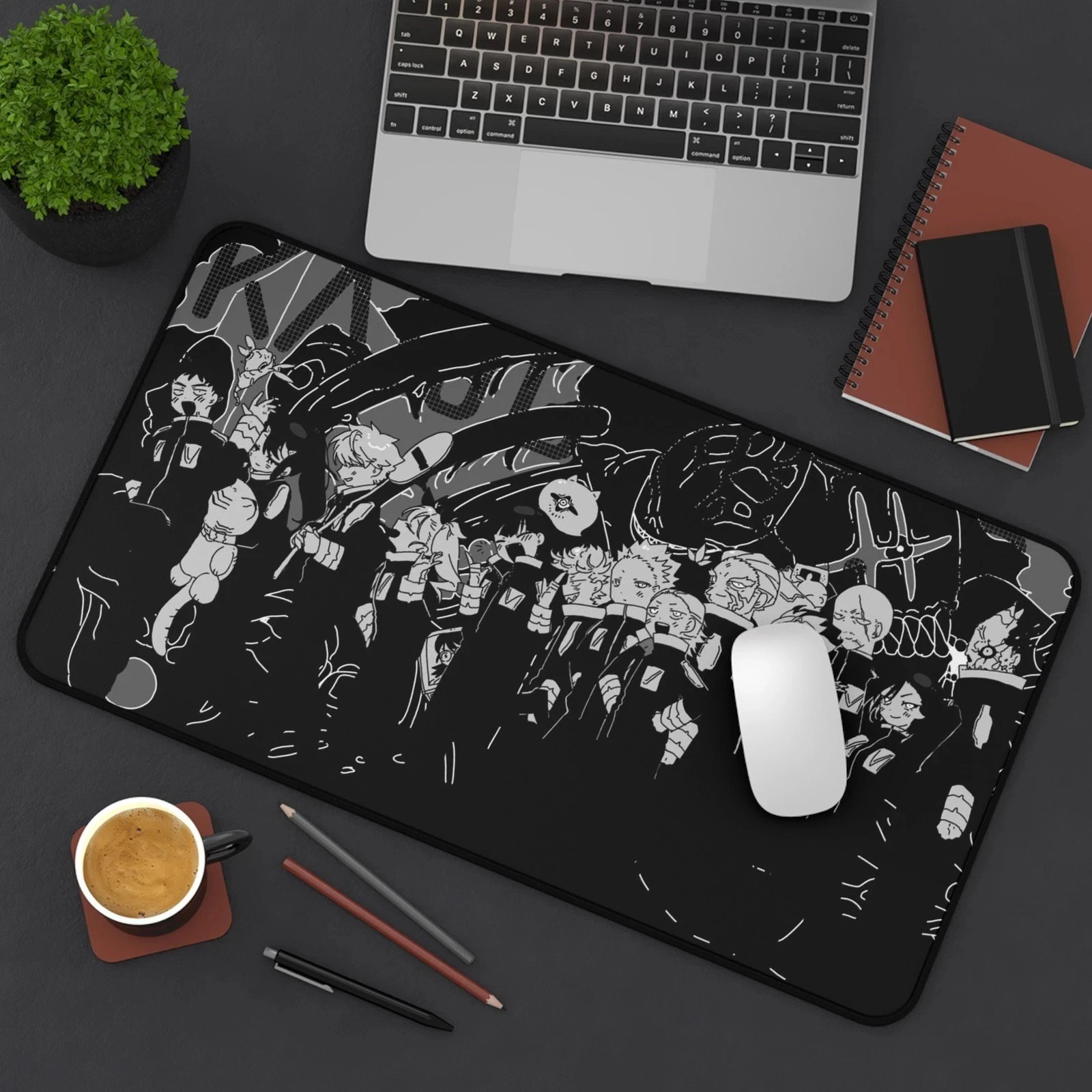 Kaiju no8 Kafka, Reno, Mina Anime Desk Mat, Gamer Anime Mouse Pad