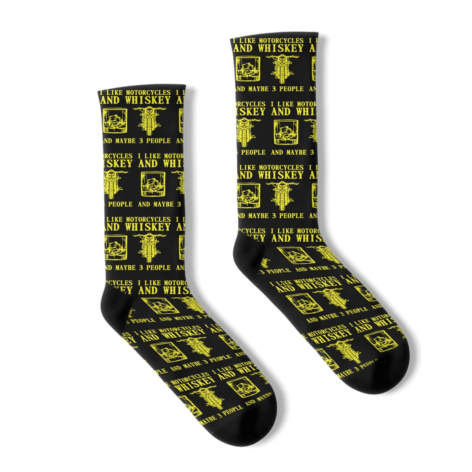 I Like Motorcycles And Whiskey And Maybe 3 People Socks