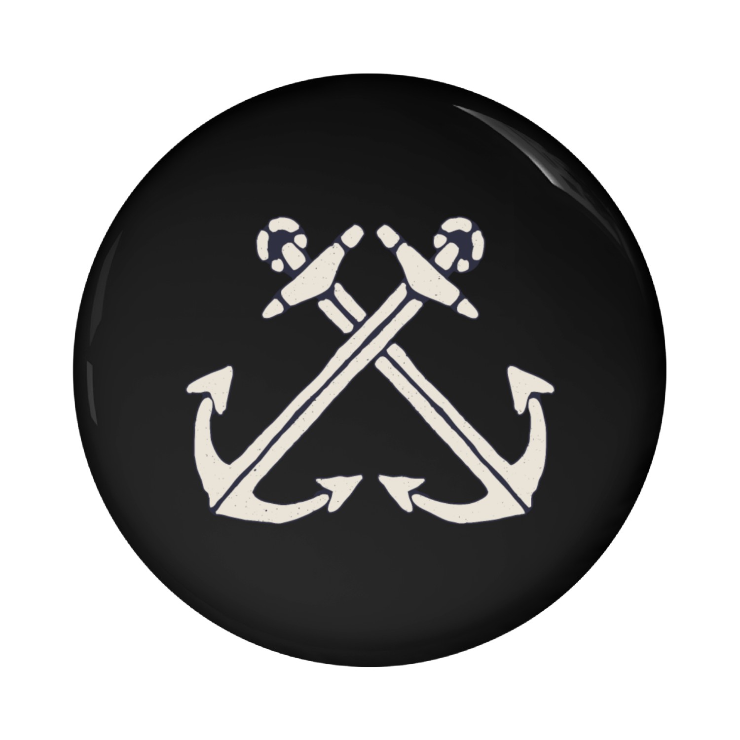 Crossed anchors Pin Buttons