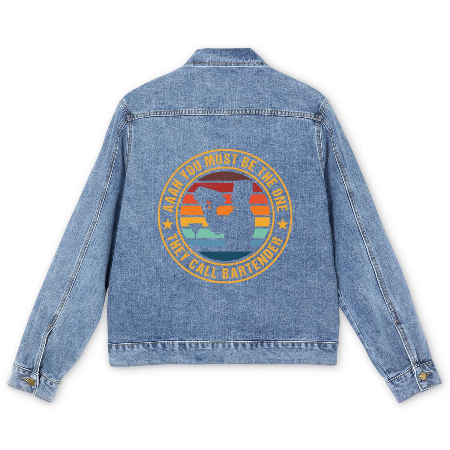 Aaah You Must Be The One They Call Bartender Men's Denim Jackets