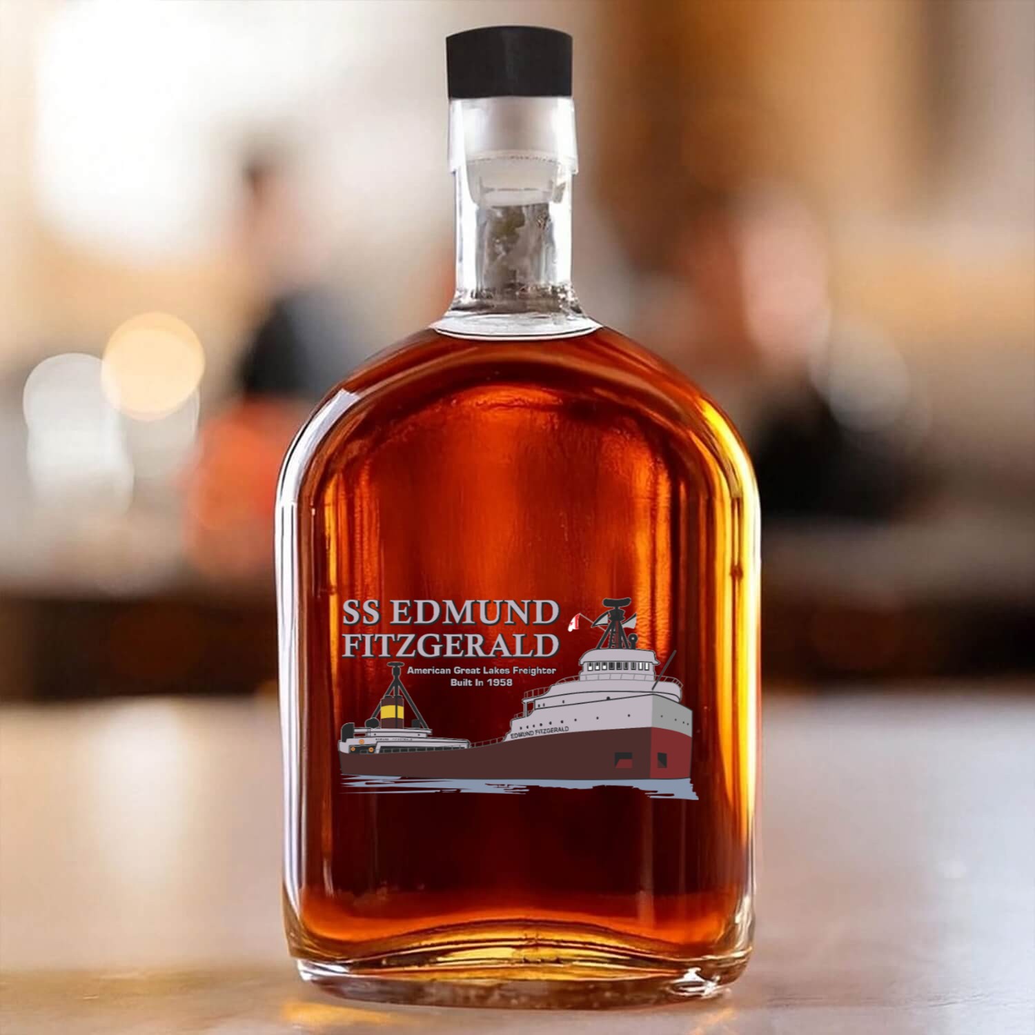 SS Edmund Fitzgerald Whiskey Bottles