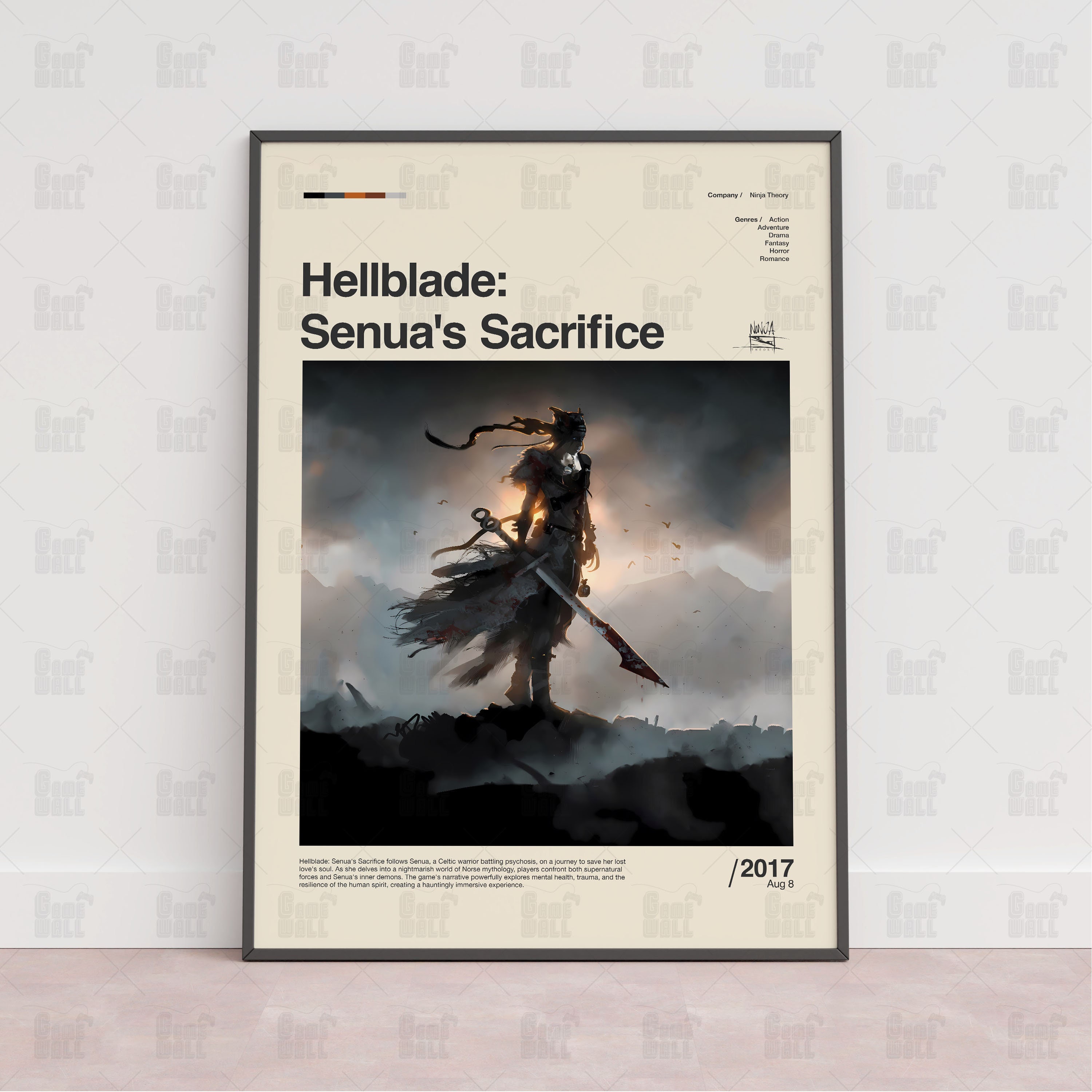 Hellblade Senua's Sacrifice Poster, Gaming Room Poster, Gaming Wall Poster, Gaming Print Poster,Game Gift,Video Games Poster,Gaming Wall Art