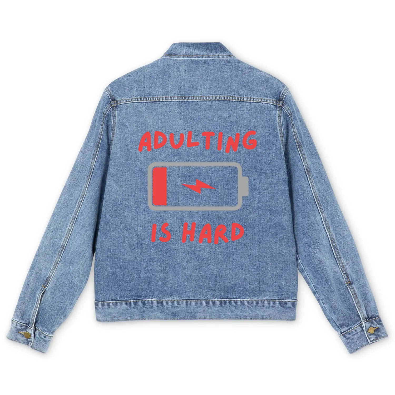 Adulting is hard Men's Denim Jackets