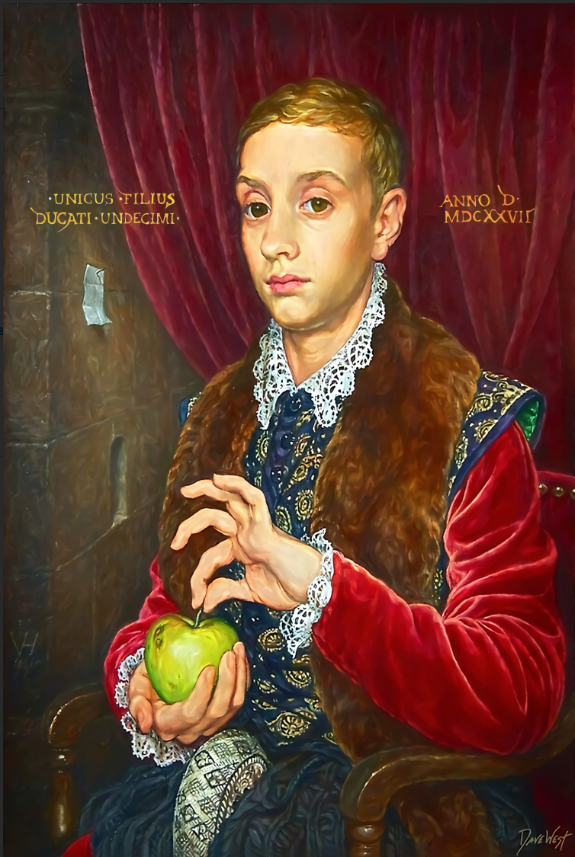 The Grand Budapest Hotel - Boy With Apple Grain Edit - Wes Anderson Painting Movie Canvas