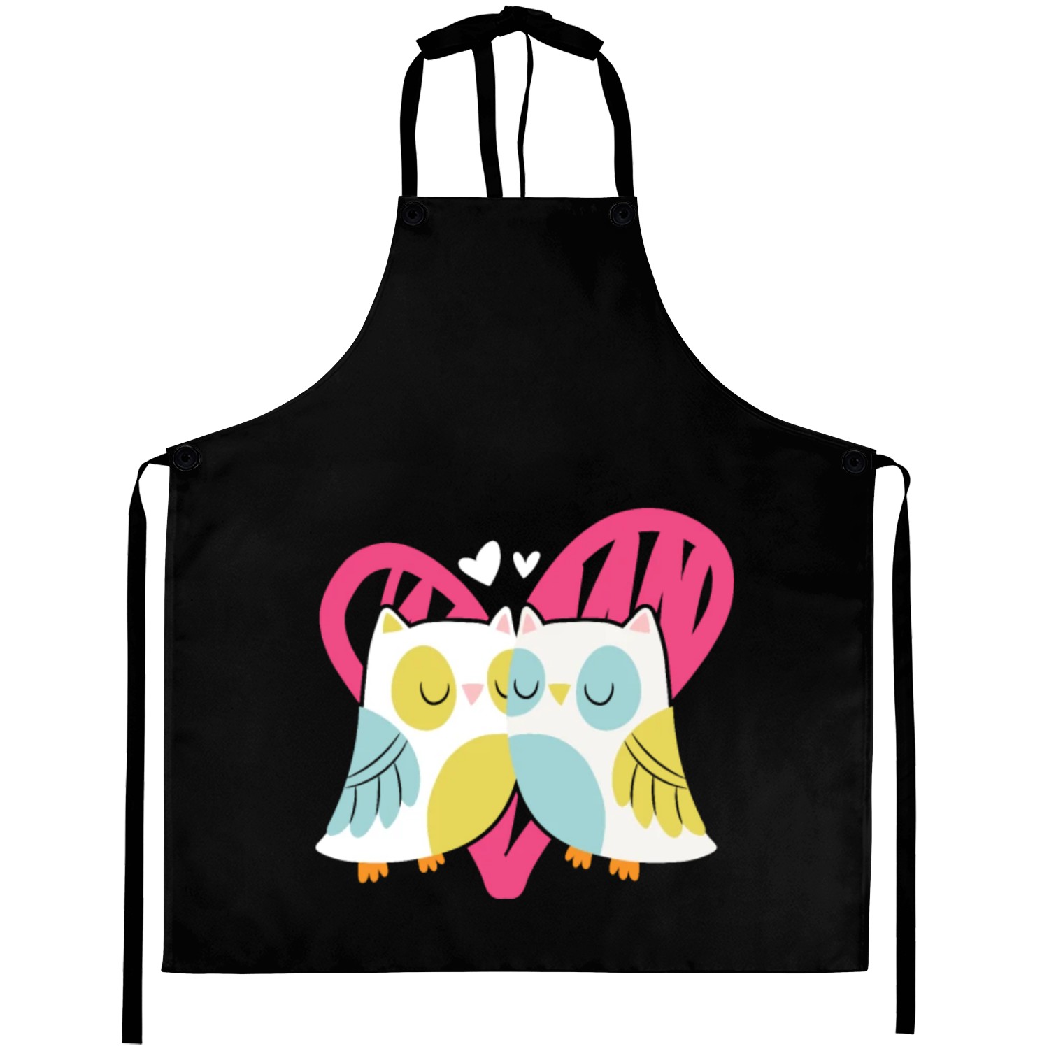 Owl Valentines Day Hearts Day Cupid Bird Lover Aprons