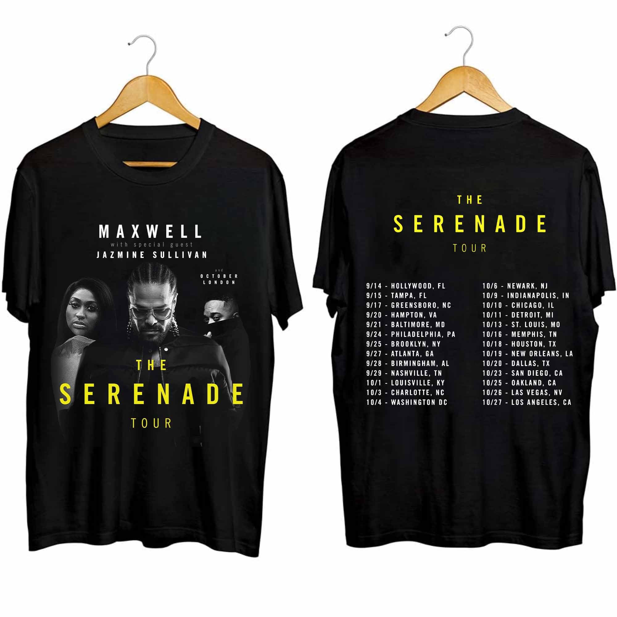 Maxwell The Serenade Tour 2024 Double Sided Shirt
