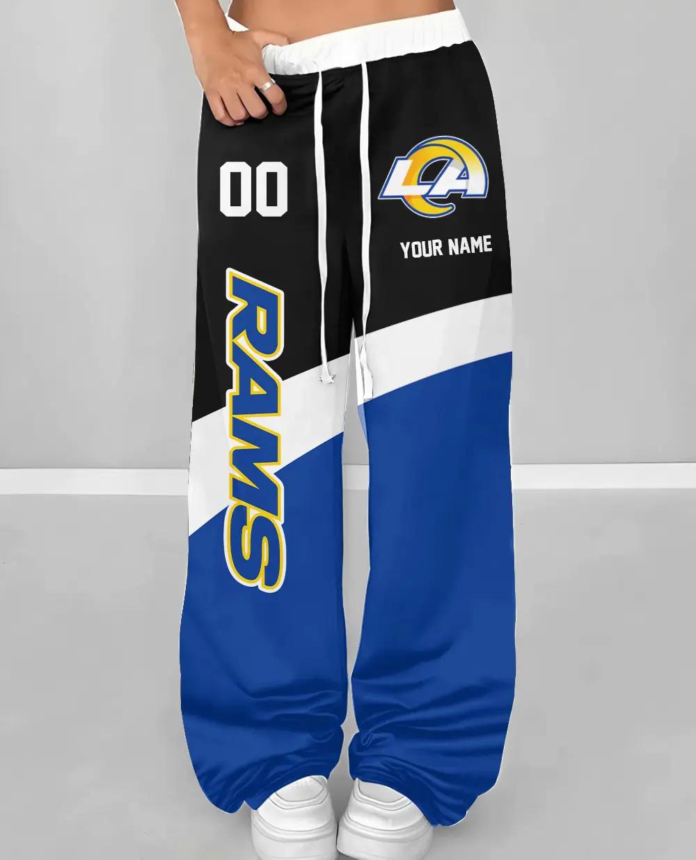 Los Angeles Rams Personalized Wide Leg Lounge Pants