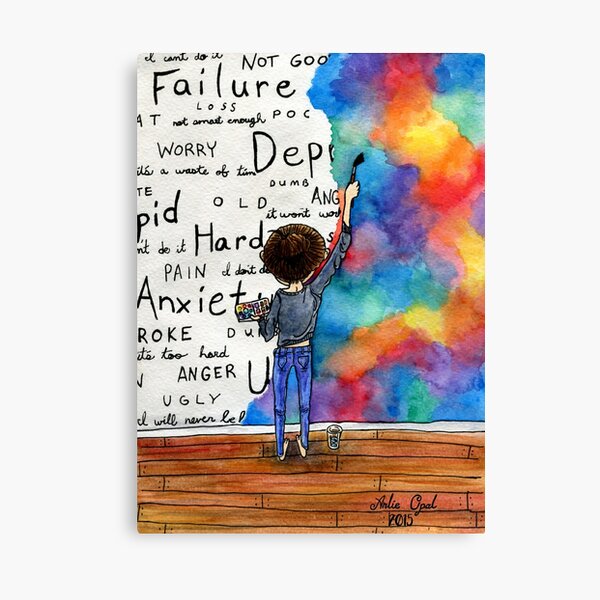 Always Keep Fighting Watercolor Painting (2015) REVAMP Canvas