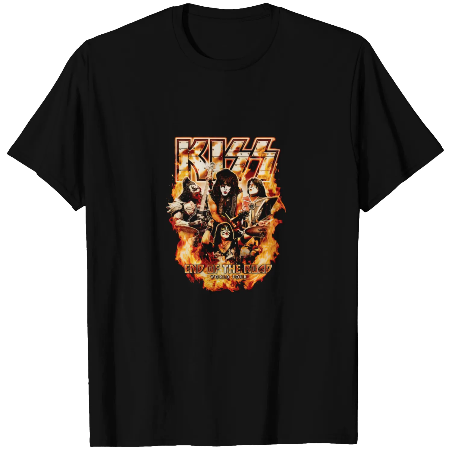 KISS End Of The Road World Tour T-Shirt, Kiss Tour Dates Shirt, Kiss Rock Band T-Shirt