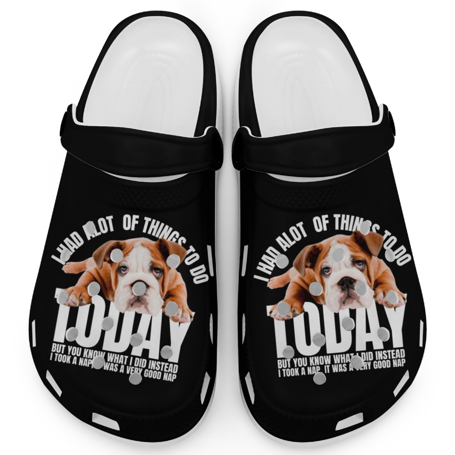 I Had A lot of Things To Do Today Bulldog Lover Clogs