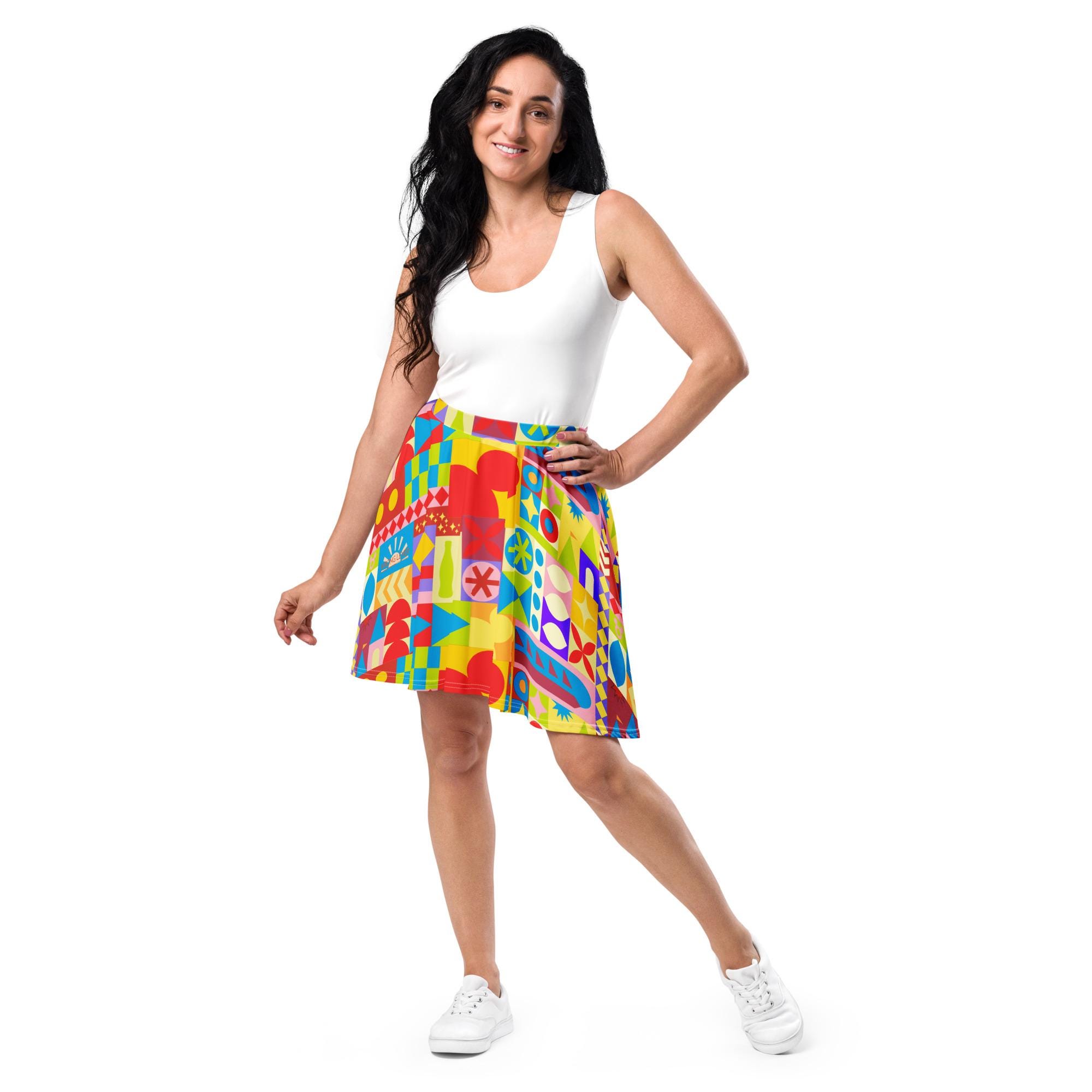 Theme Park Cup Skater Skirt