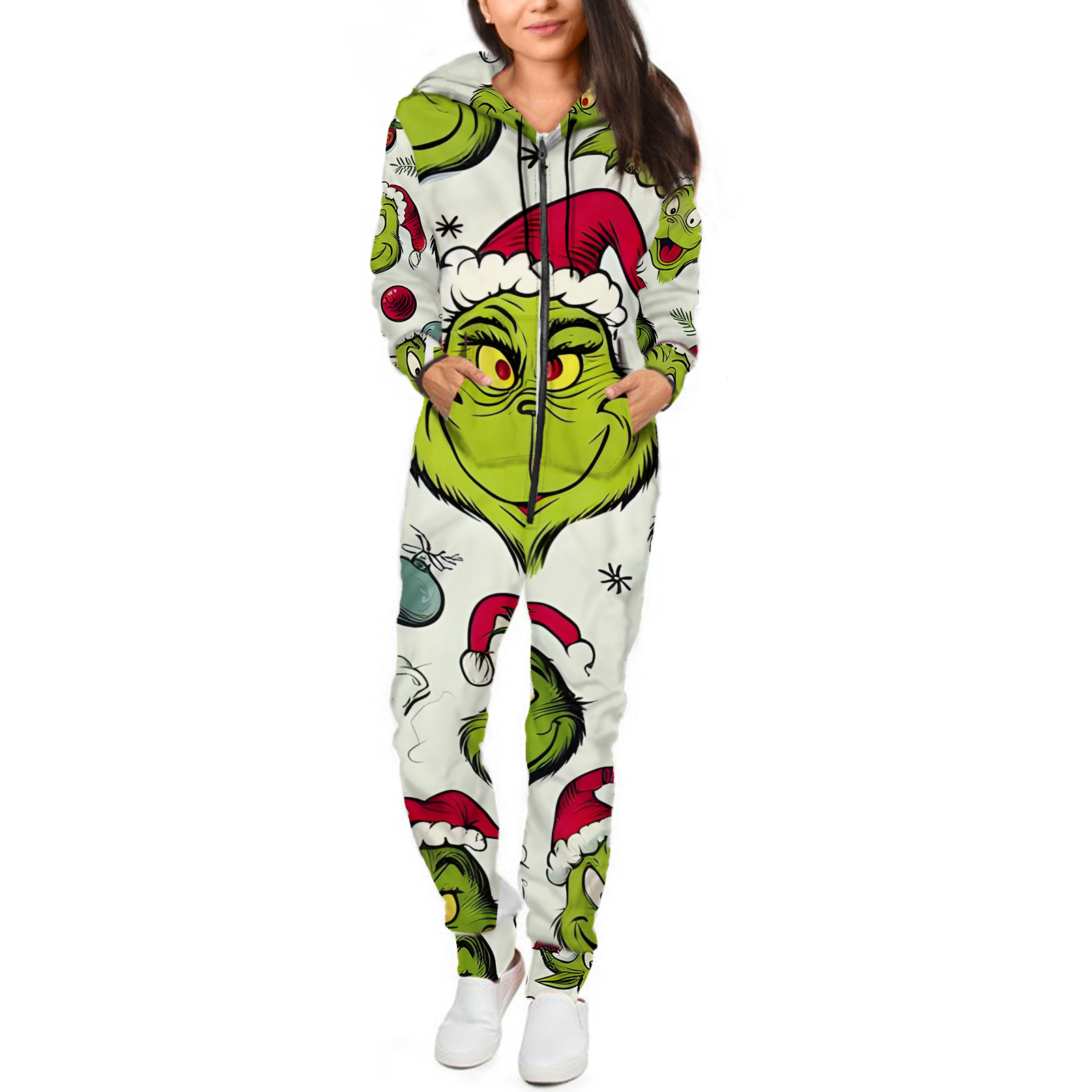Funny Character Hooded Jumpsuit | Christmas Pajama Outfits | Family Matching Pajamas