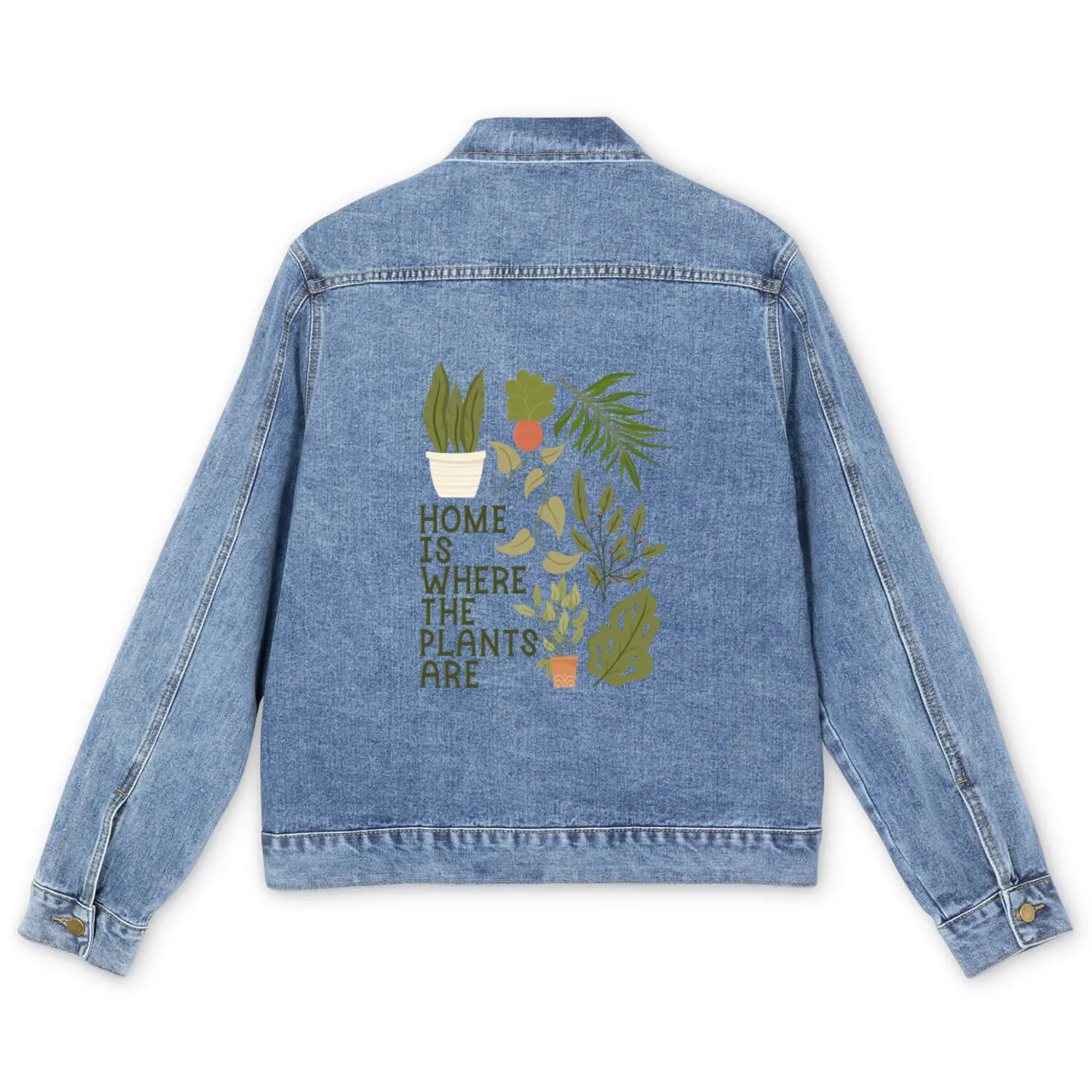 House Plant Lady Quote Men's Denim Jackets