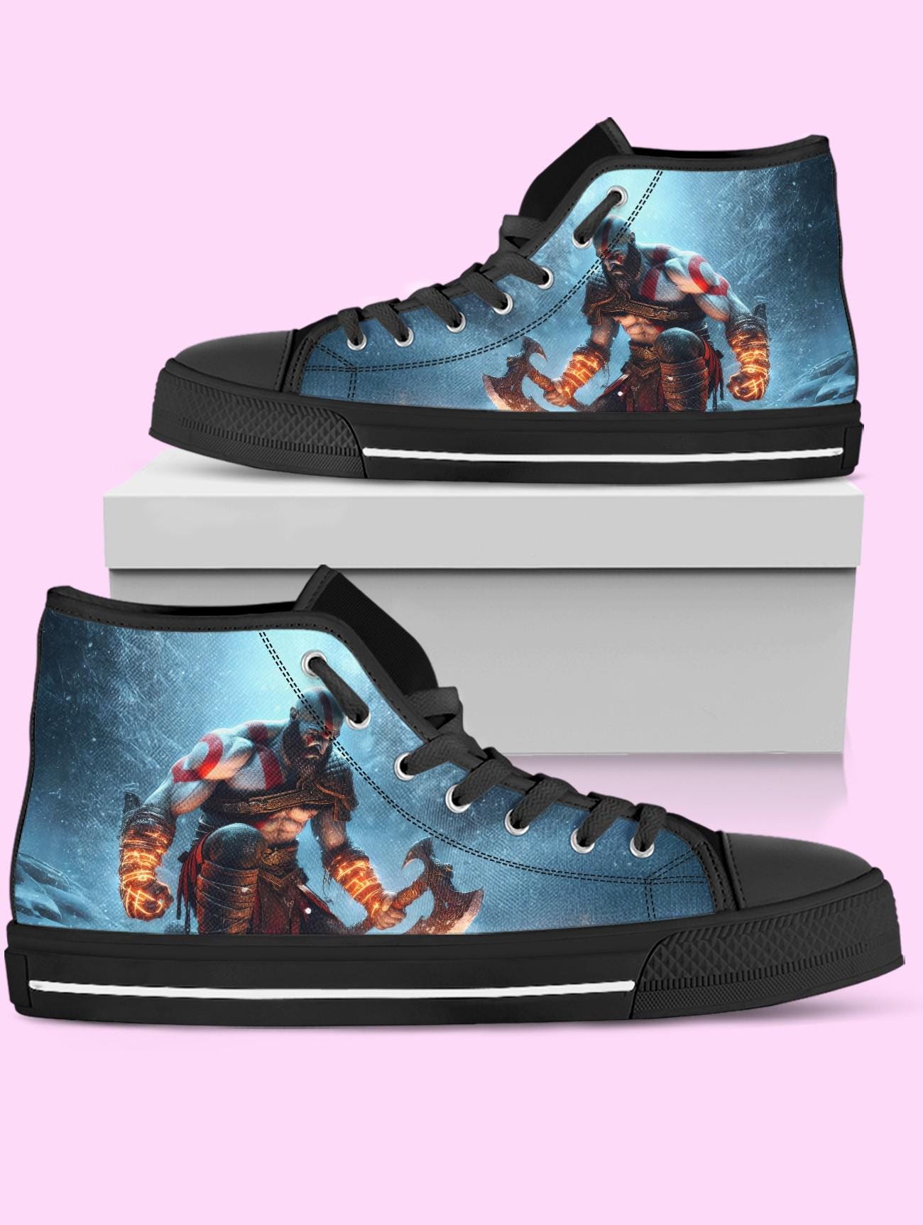 God of War High Top Shoes, Kratos Sneakers for Women, Men