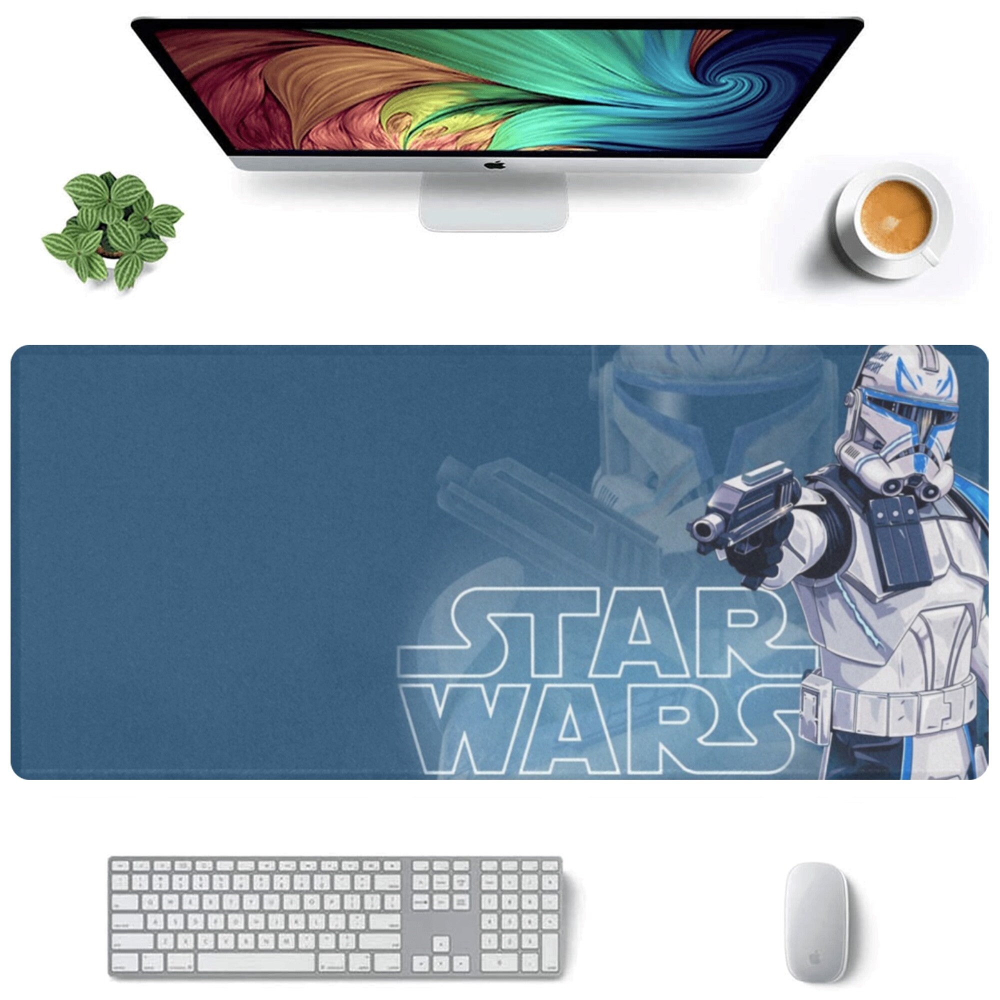 Storm Trooper Star Wars Desk Mat Suitable for Gamers, Content Creators, and Others