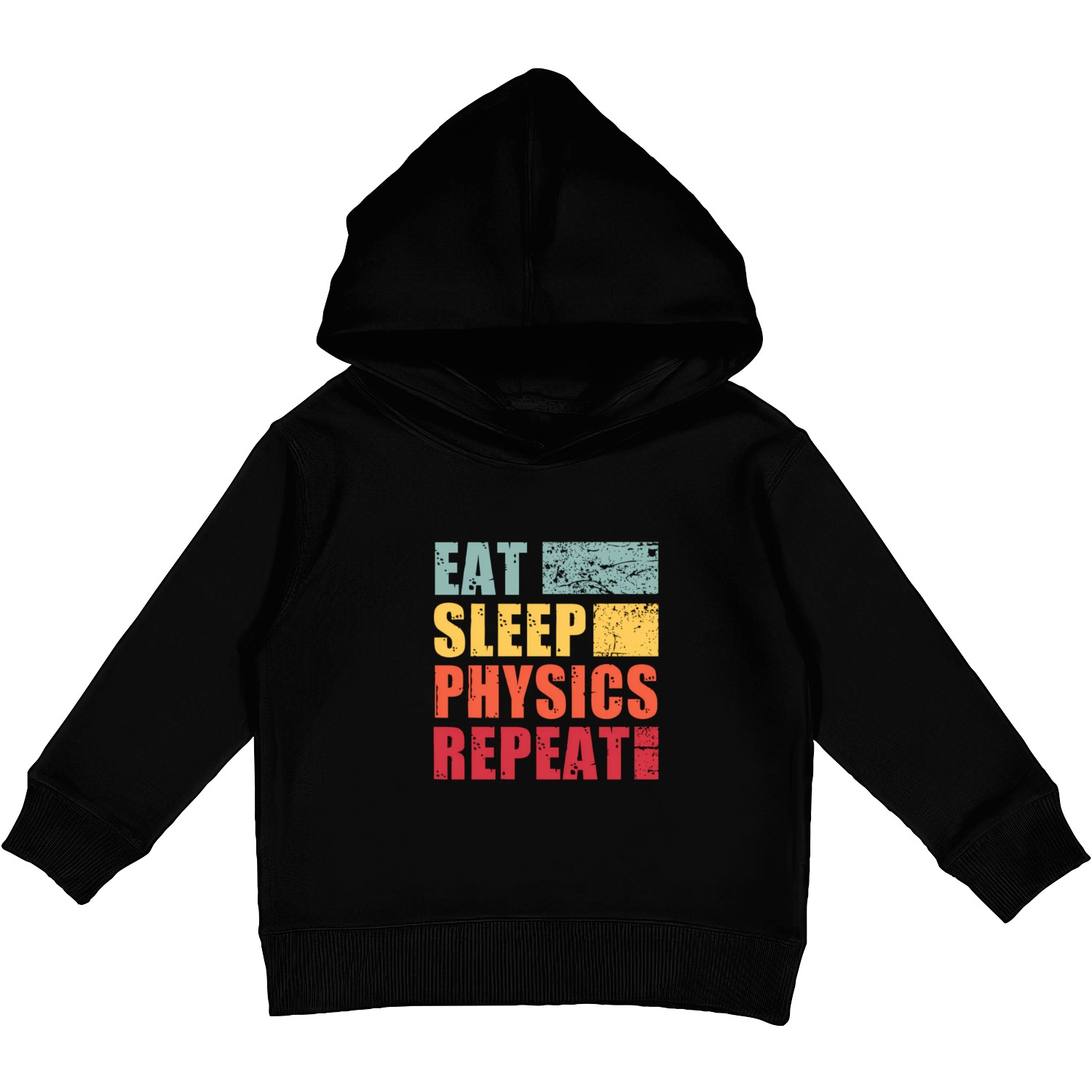 Eat Sleep Physics Repeat Kids Pullover Hoodies