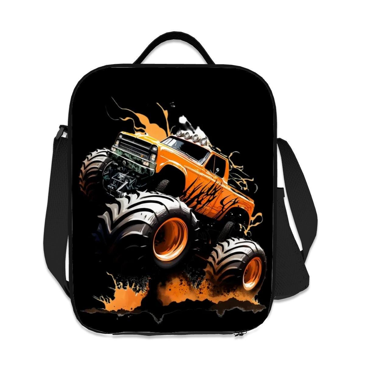 Monster Truck Insulated Kids Lunch Bag with Shoulder Strap