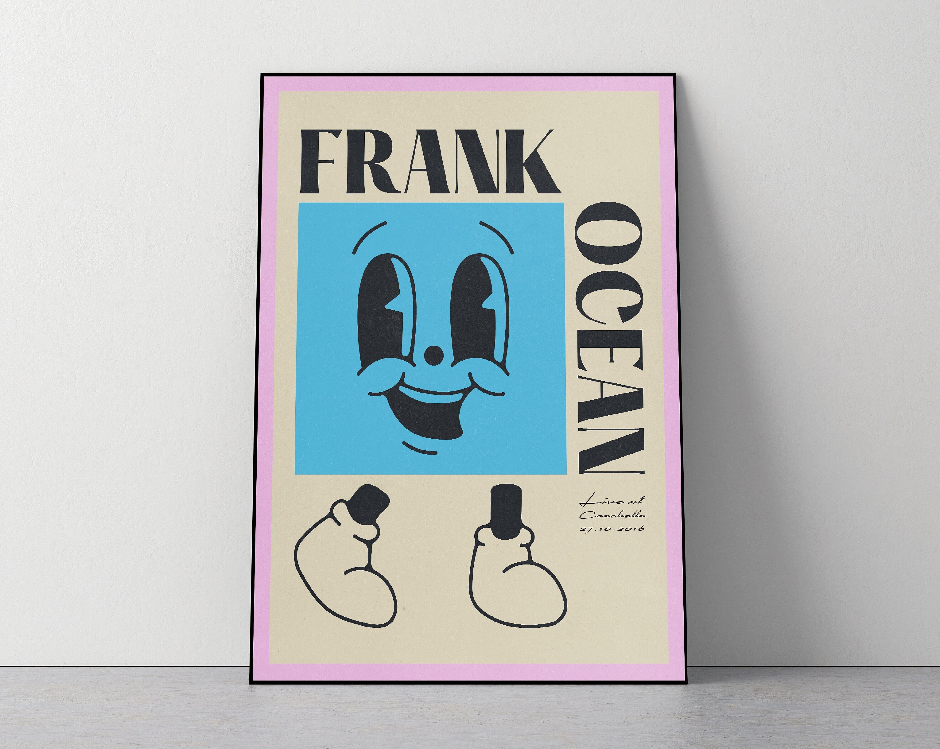 Frank Ocean Music Poster, Art Print, Vintage Gig, Concert, Hip Hop