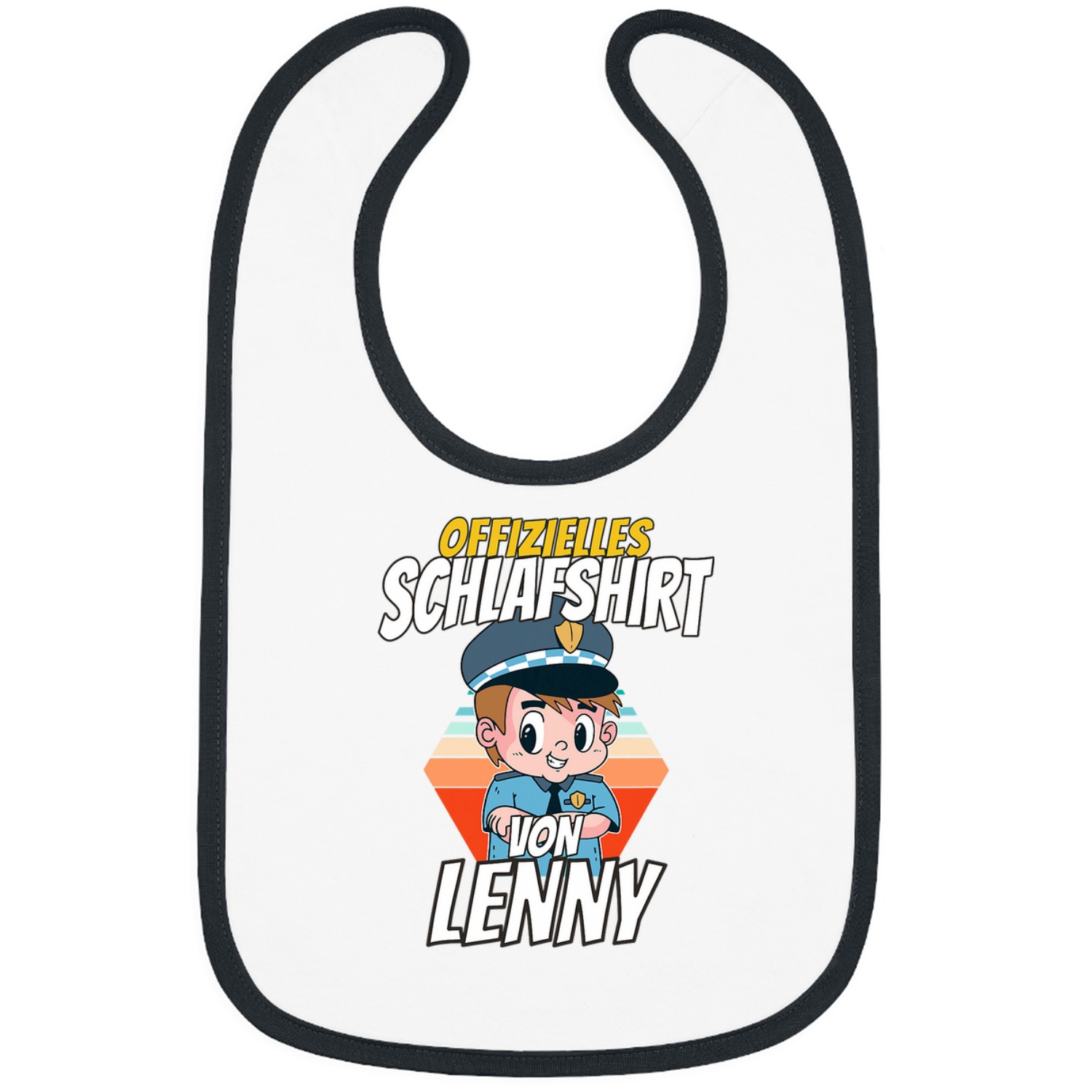 Police Job Official Lenny Police Officer Sleep Bibs