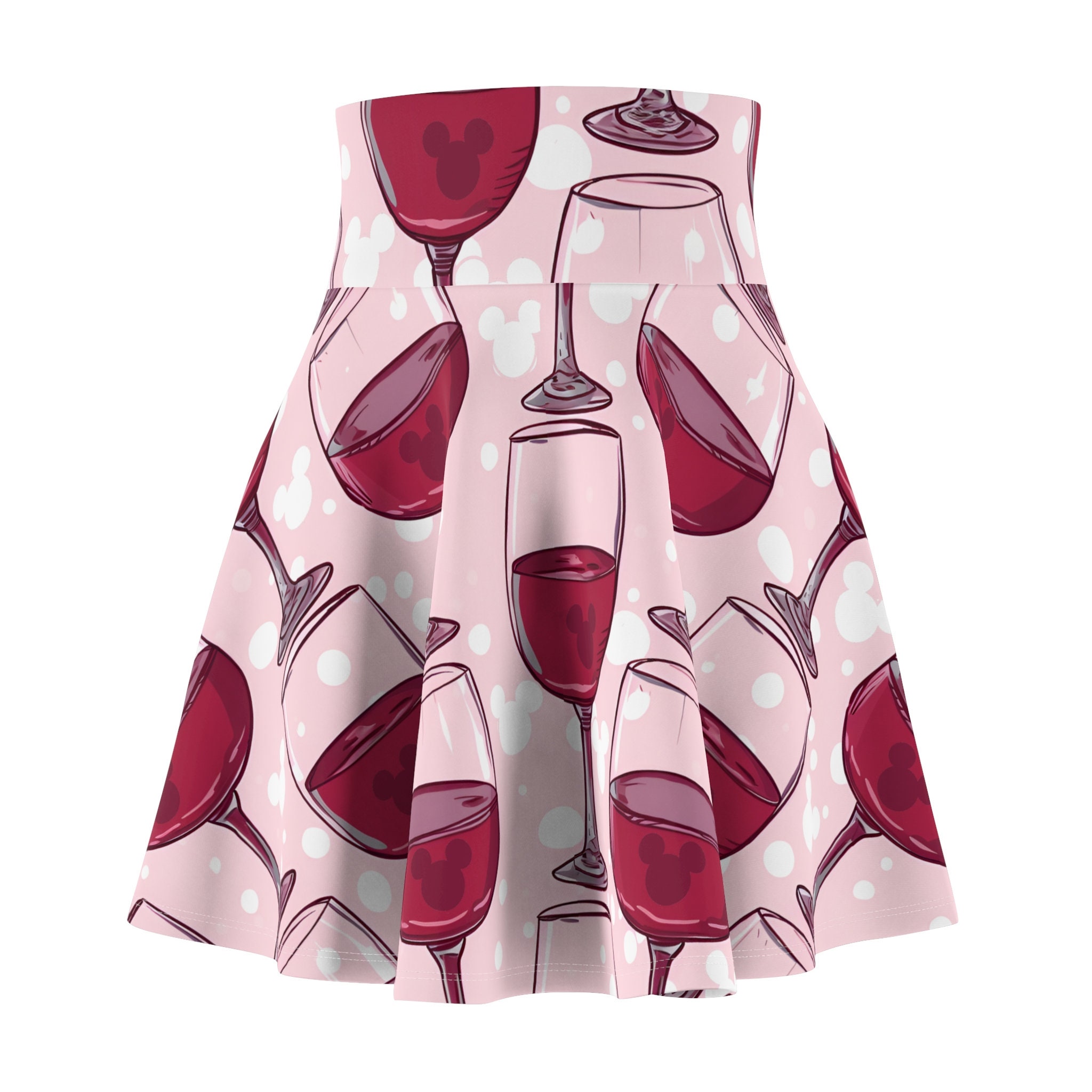 Wine Glass with mouse head for Wine and Dine women's running run skirt bounding