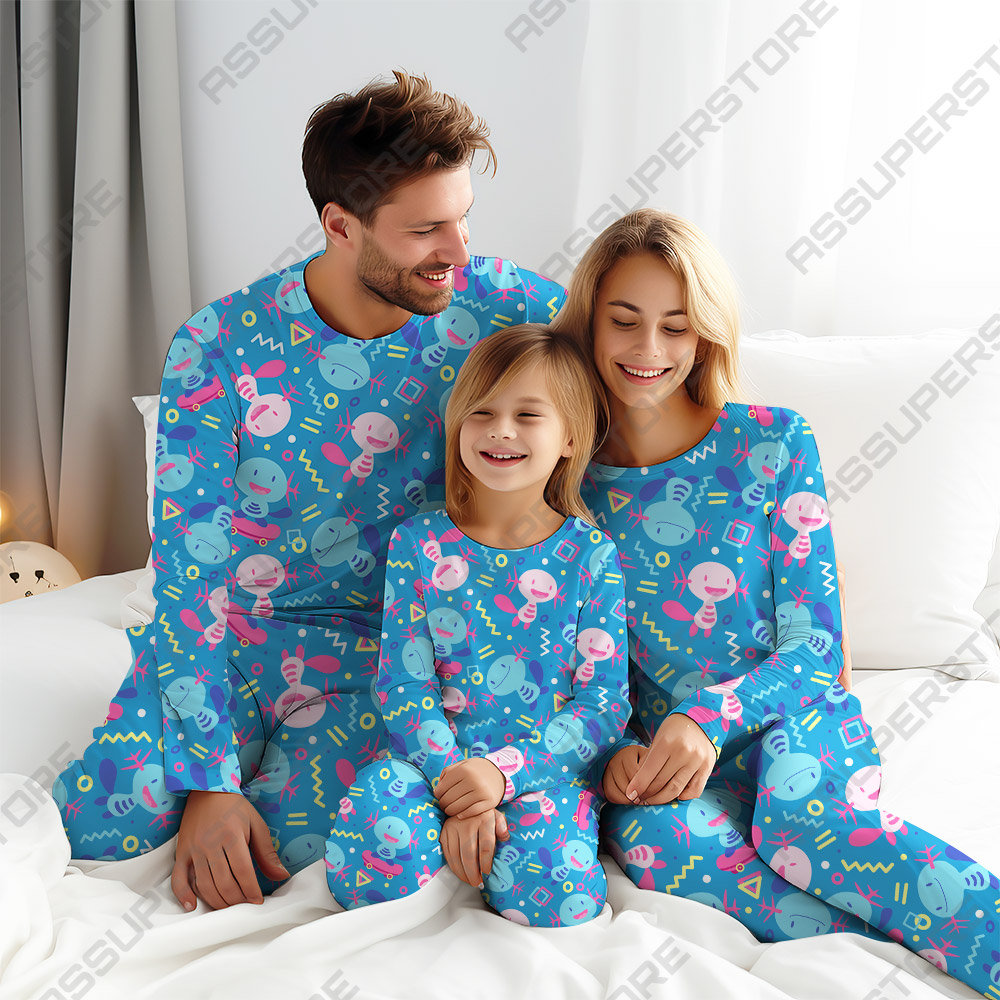 Cute Wooper Pajamas Family Pajamas Set Japanese Anime Pajamas Gift