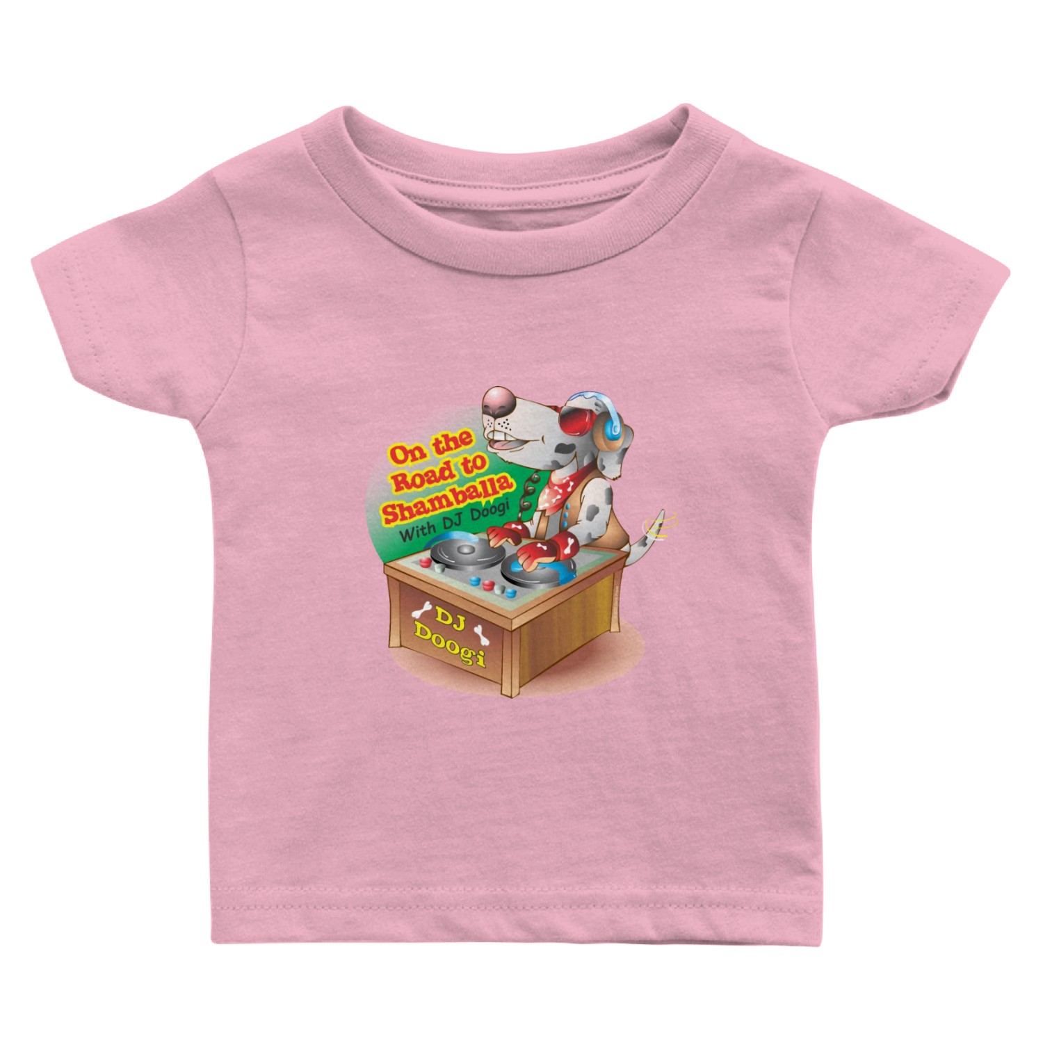Cheerful Dalmatian DJ on Shamballa Road Baby T Shirts