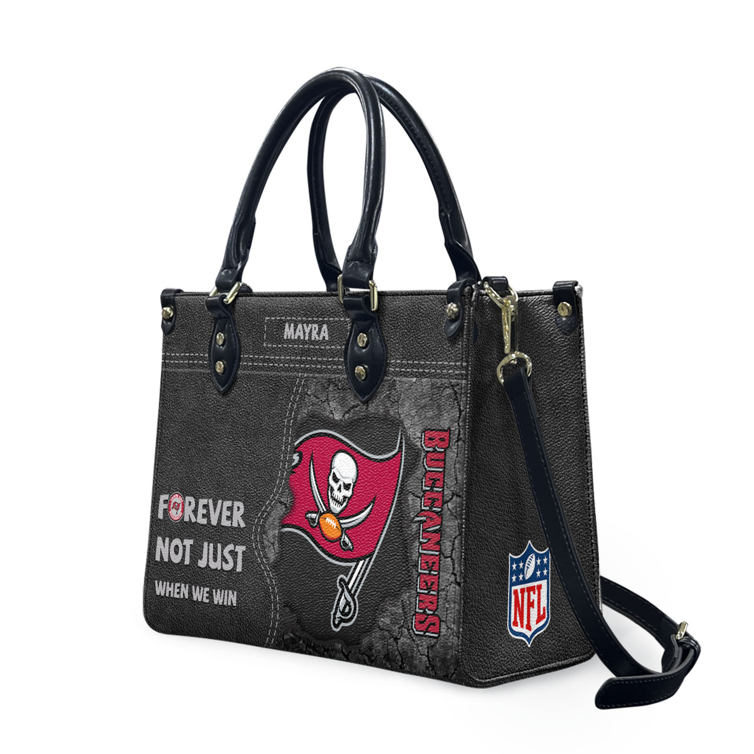 Personalized Tampa Bays Team Buccaneerss Forever Leather Bag, Leather Bag