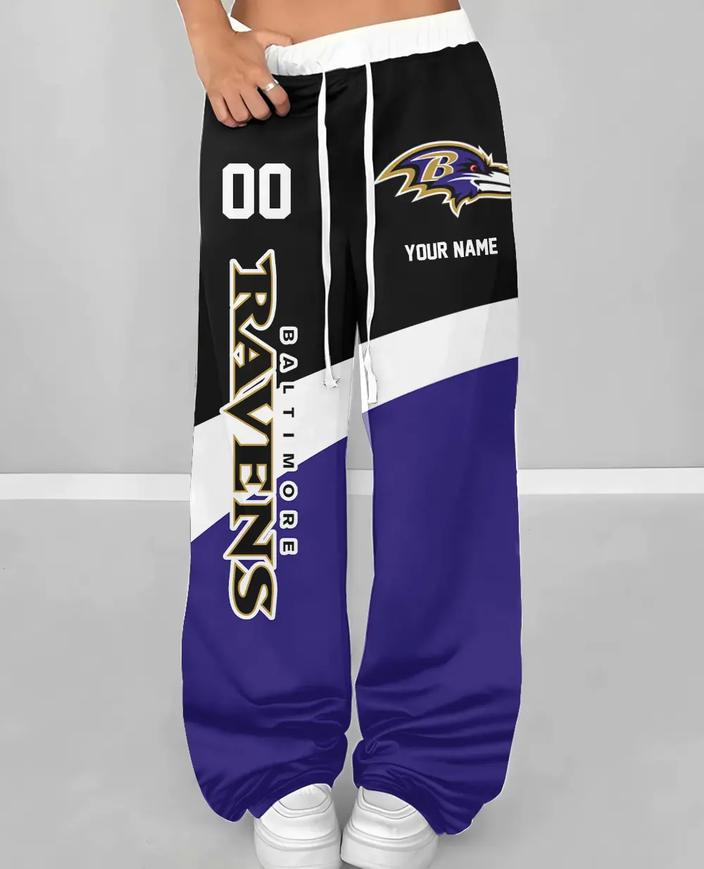 Baltimore Ravens Personalized Wide Leg Lounge Pants