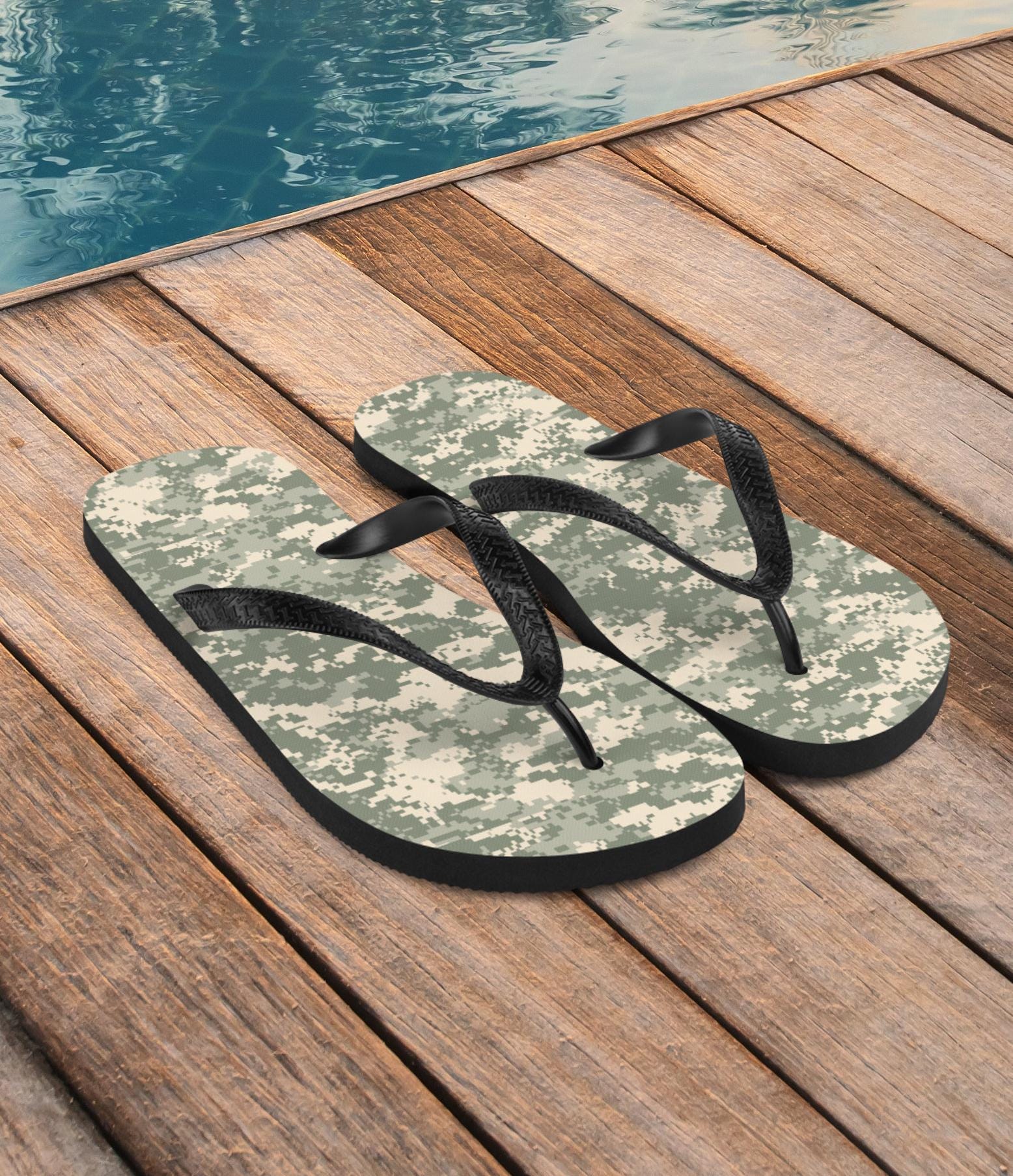 Beach Flip Flops | Pool Sandals | Summer Flip Flops | Beach Sandals | Pool Flip Flops | Summer Sandals | Unisex Sandals | Army Camouflage