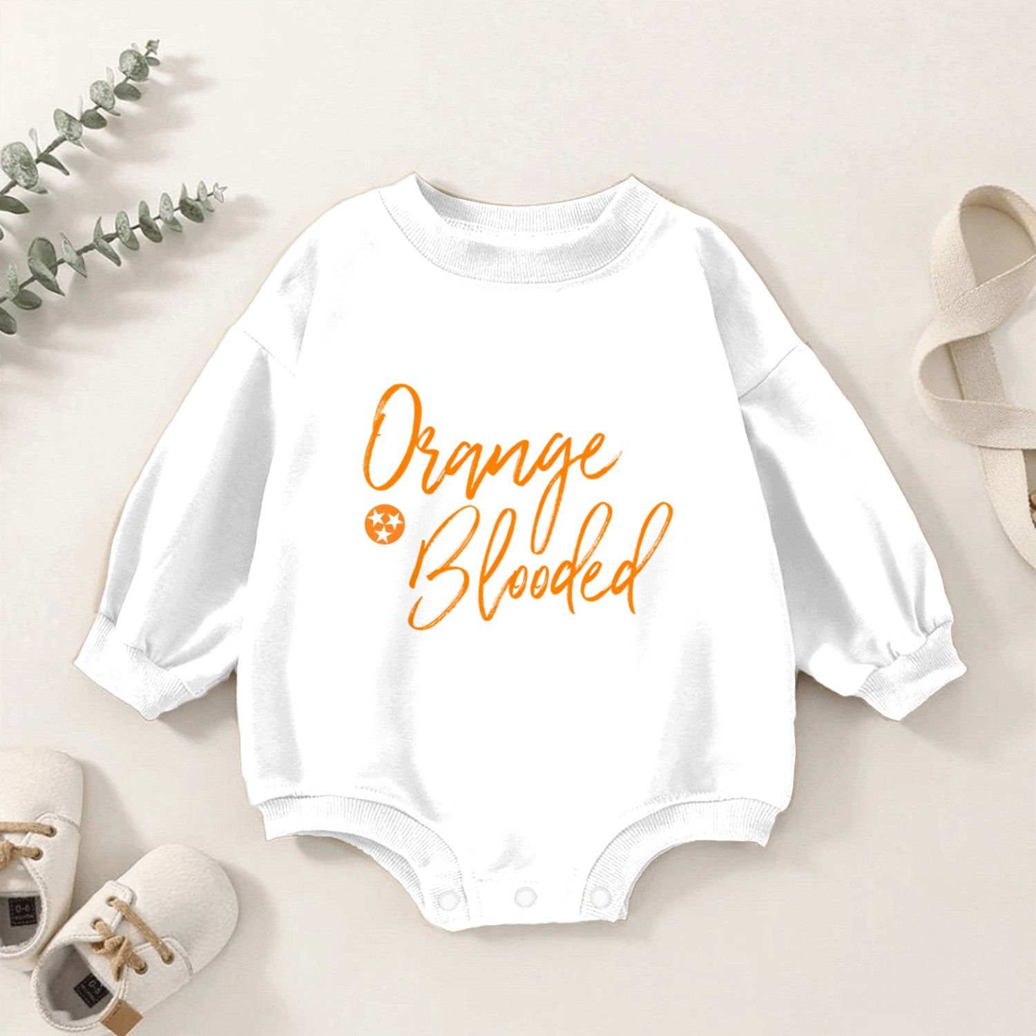 Tennessee Fan Orange Blooded Vol Sports Fan State Baby Romper Sweatshirts