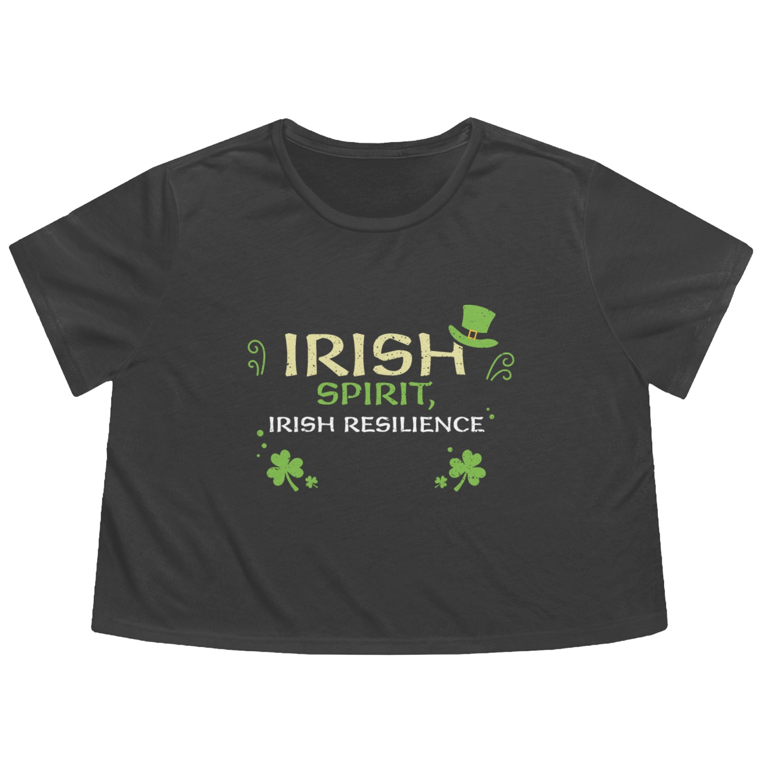 Irish spirit, Irish resilience Flowy Cropped Tees