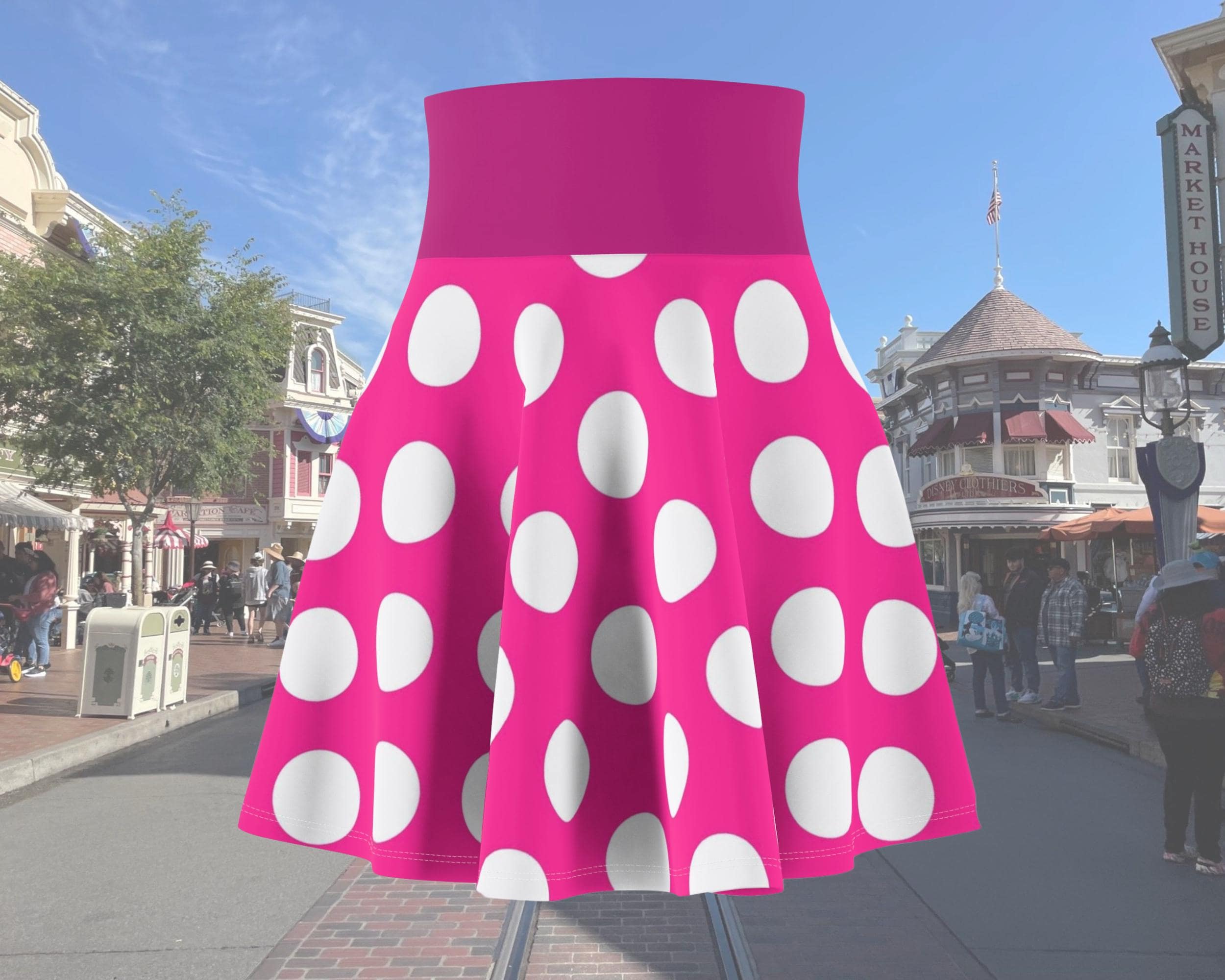 Pink And White Polka Dot Running Skirt