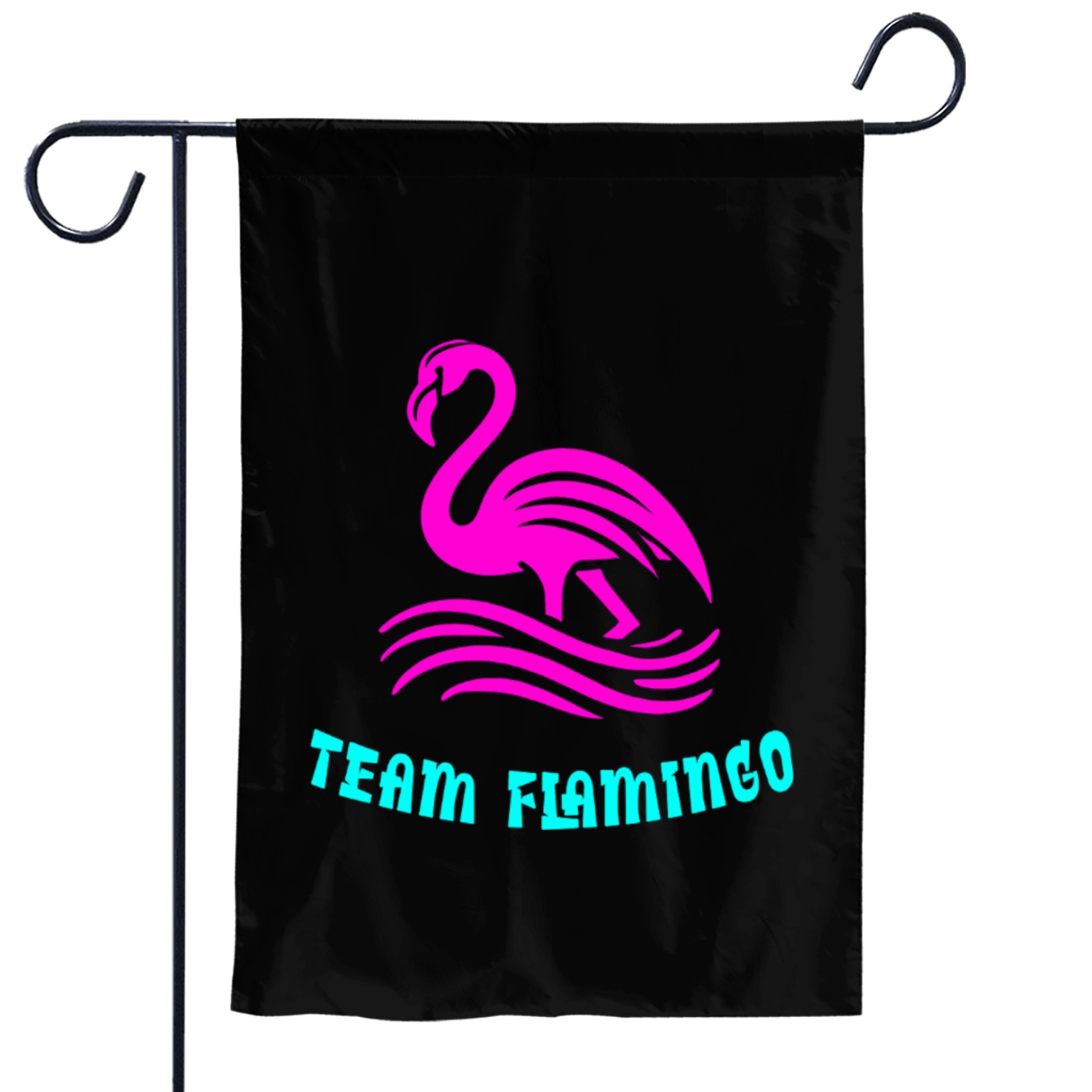 Team Flamingo Garden Flags