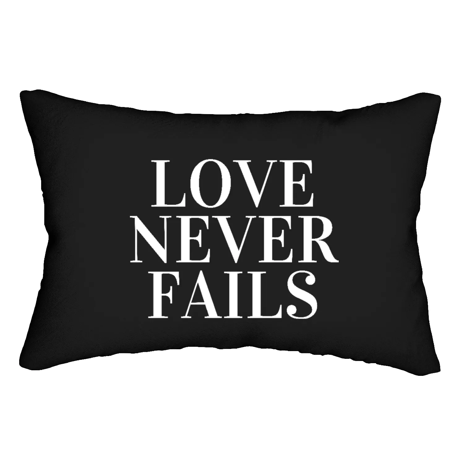 Love Never Fails Graphic Print Casual Lumbar Pillows